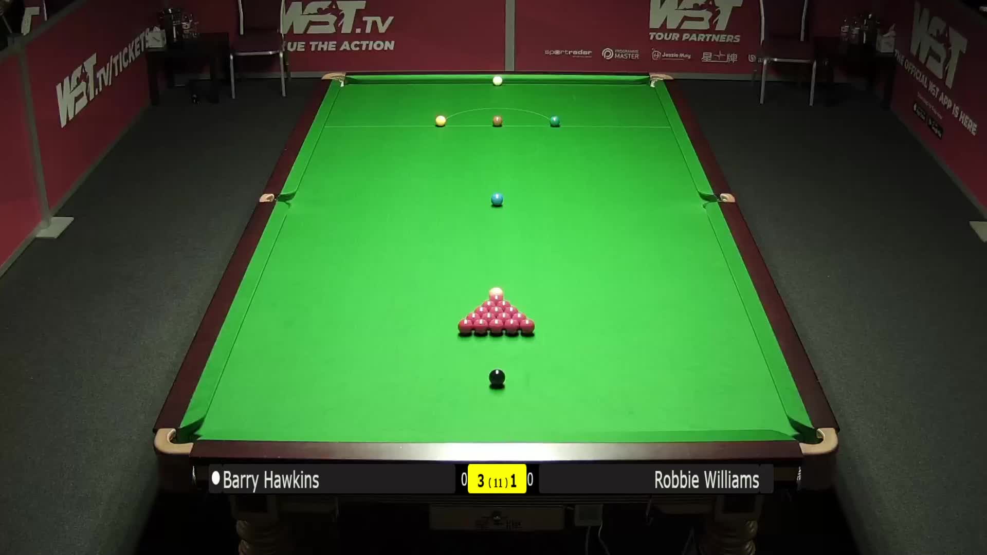 巴里·霍金斯VS罗比·威廉姆斯11月28日#斯诺克英锦赛#下半场 清流