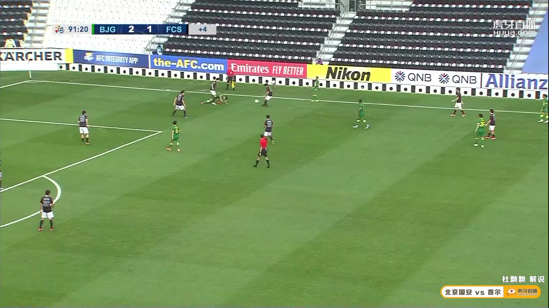 北京国安比埃拉倒三角妙传，吕鹏一脚飞机球打高