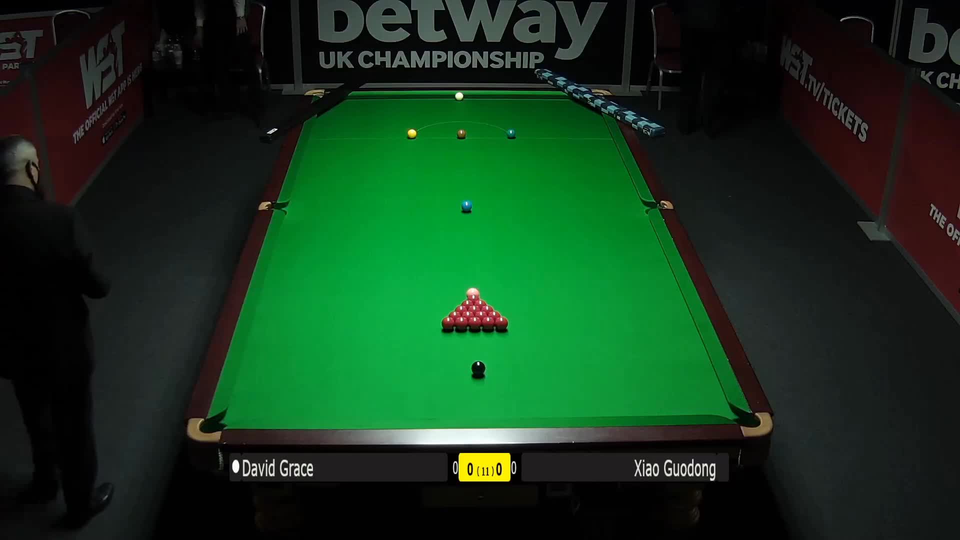 大卫·格雷斯 VS 肖国栋 斯诺克英锦赛 上半场 刘昕解说