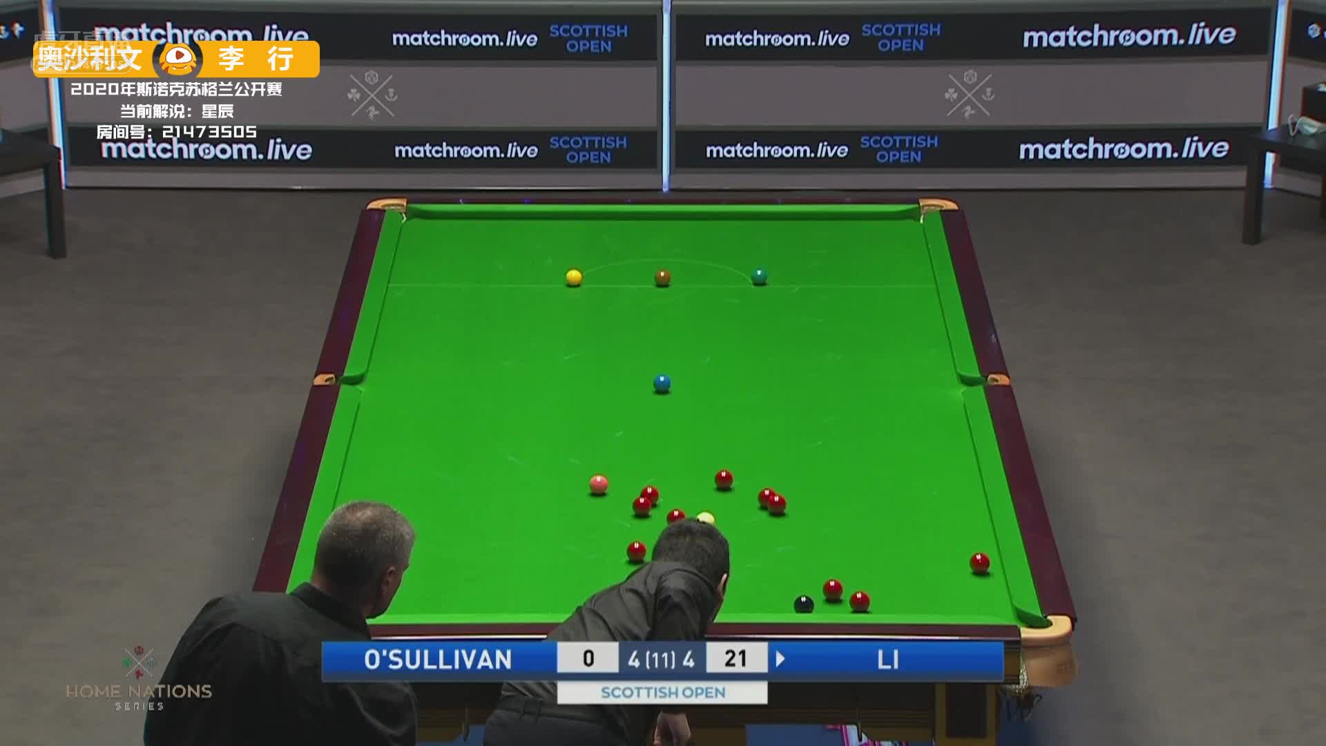 李行连丢2局后心态崩了，自己给自己做斯诺克