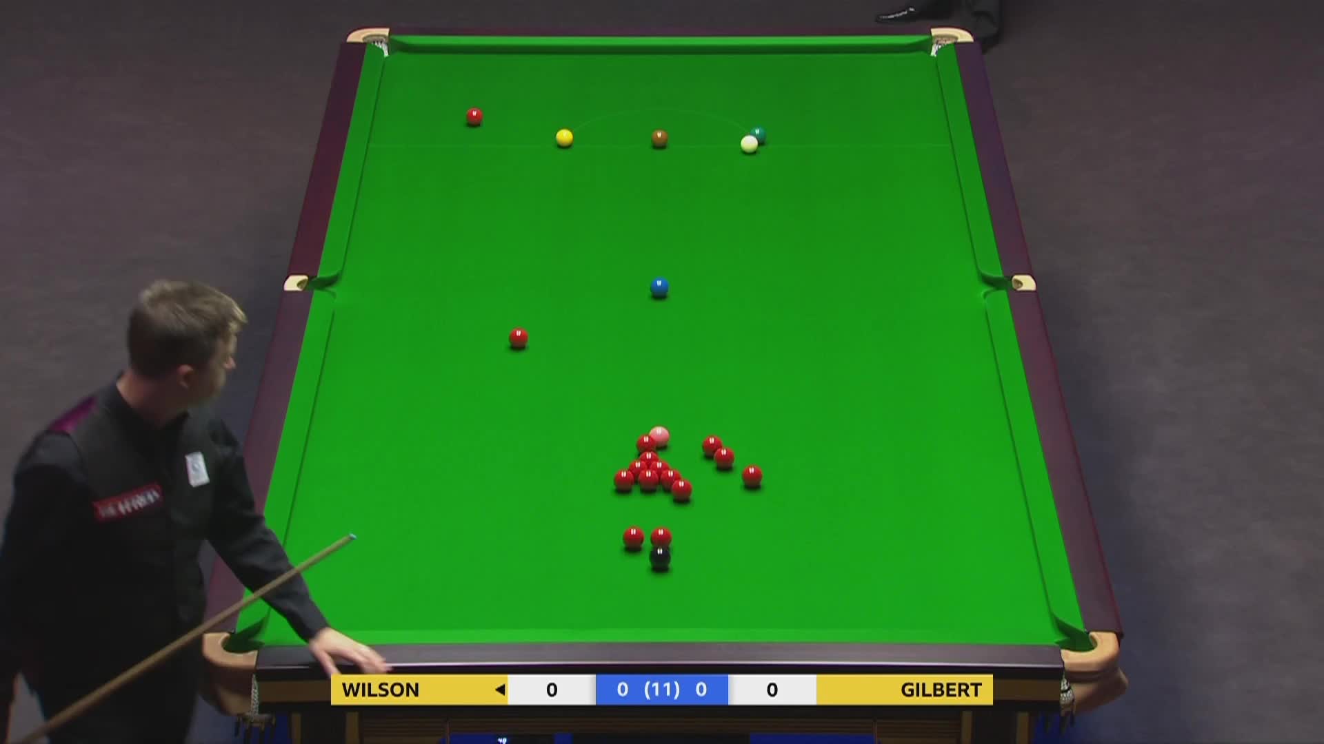大卫·吉尔伯特VS凯伦·威尔逊 14日斯诺克大师赛 上 -清流