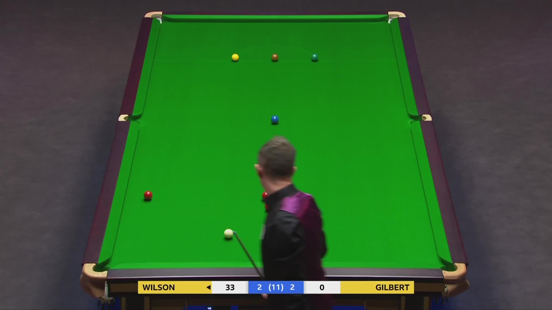 大卫·吉尔伯特VS凯伦·威尔逊 14日斯诺克大师赛 下 -清流
