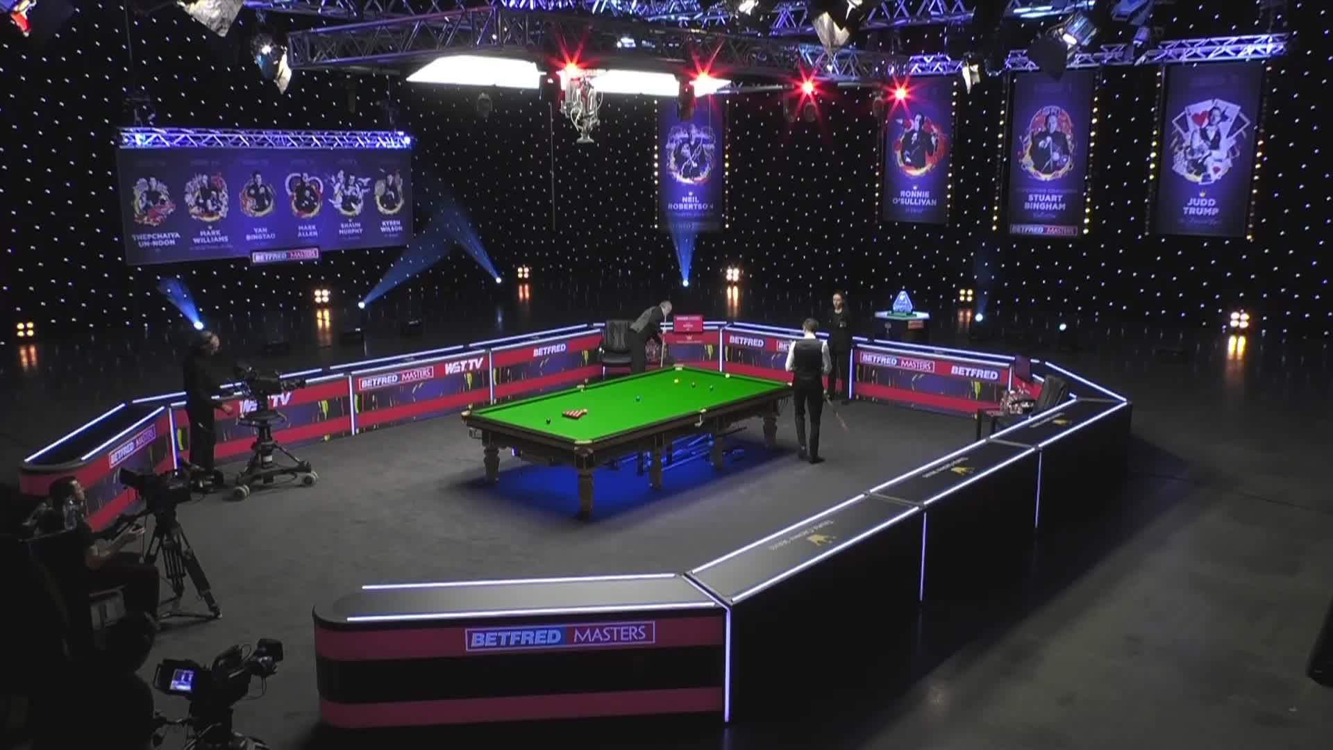 大卫·吉尔伯特VS约翰·希金斯 17日斯诺克大师赛  下清流