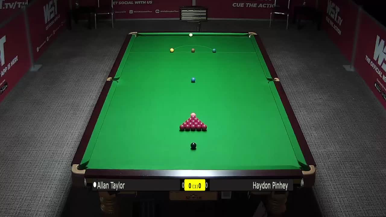 艾伦·泰勒VS海顿·平海 18日斯诺克WST Pro系列赛