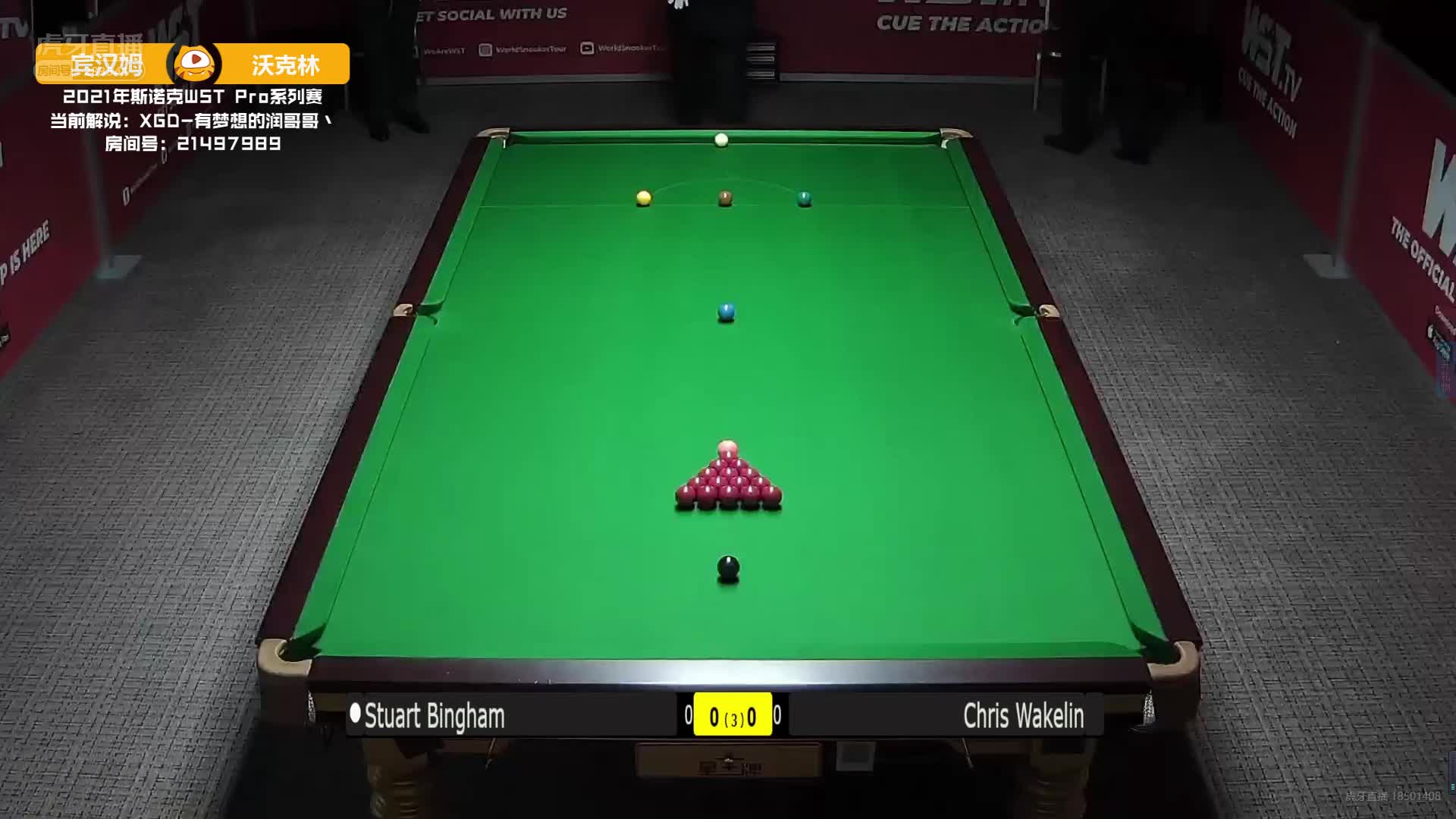 斯图尔特·宾汉姆VS克里斯·沃克林 22日斯诺克WST Pro系列赛 润哥解说
