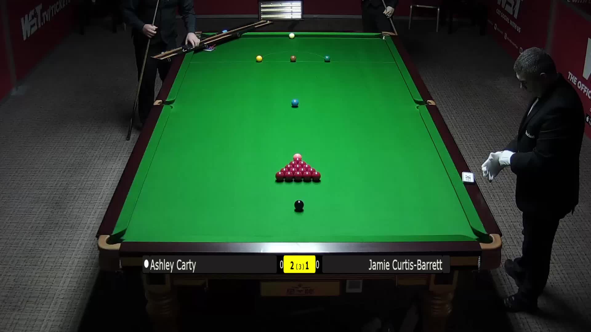 詹姆·克拉克VS阿什利·卡蒂22日斯诺克WST Pro系列赛 清流