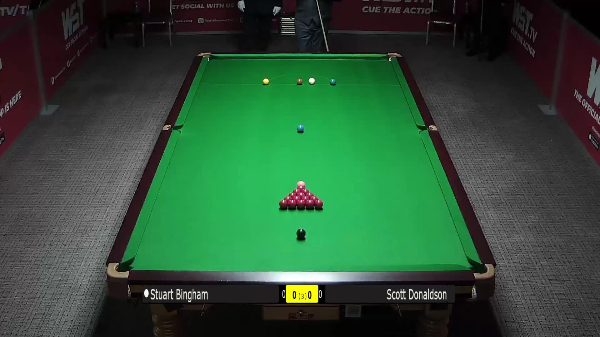 斯图尔特·宾汉姆VS斯科特·唐纳森22日斯诺克WST Pro系列赛 清流