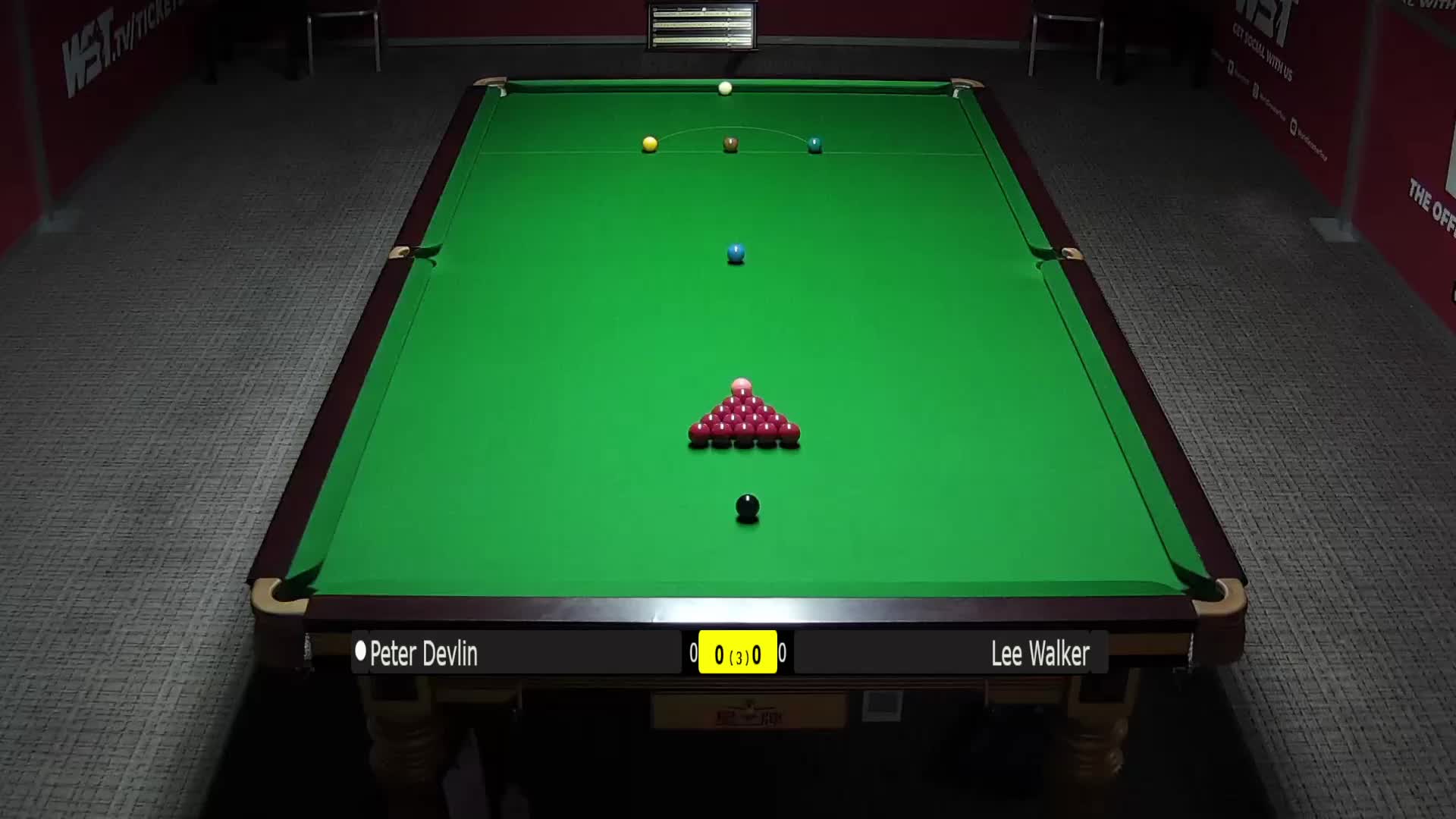 彼得·德夫林VS李·沃克 22日斯诺克WST Pro系列赛 清流