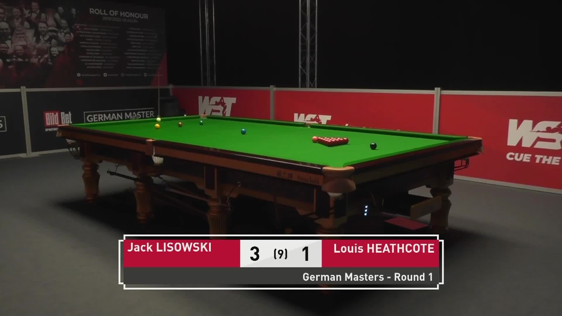 路易斯·西斯考特  VS  杰克·利索夫斯基 28日斯诺克德国大师赛 下 清流