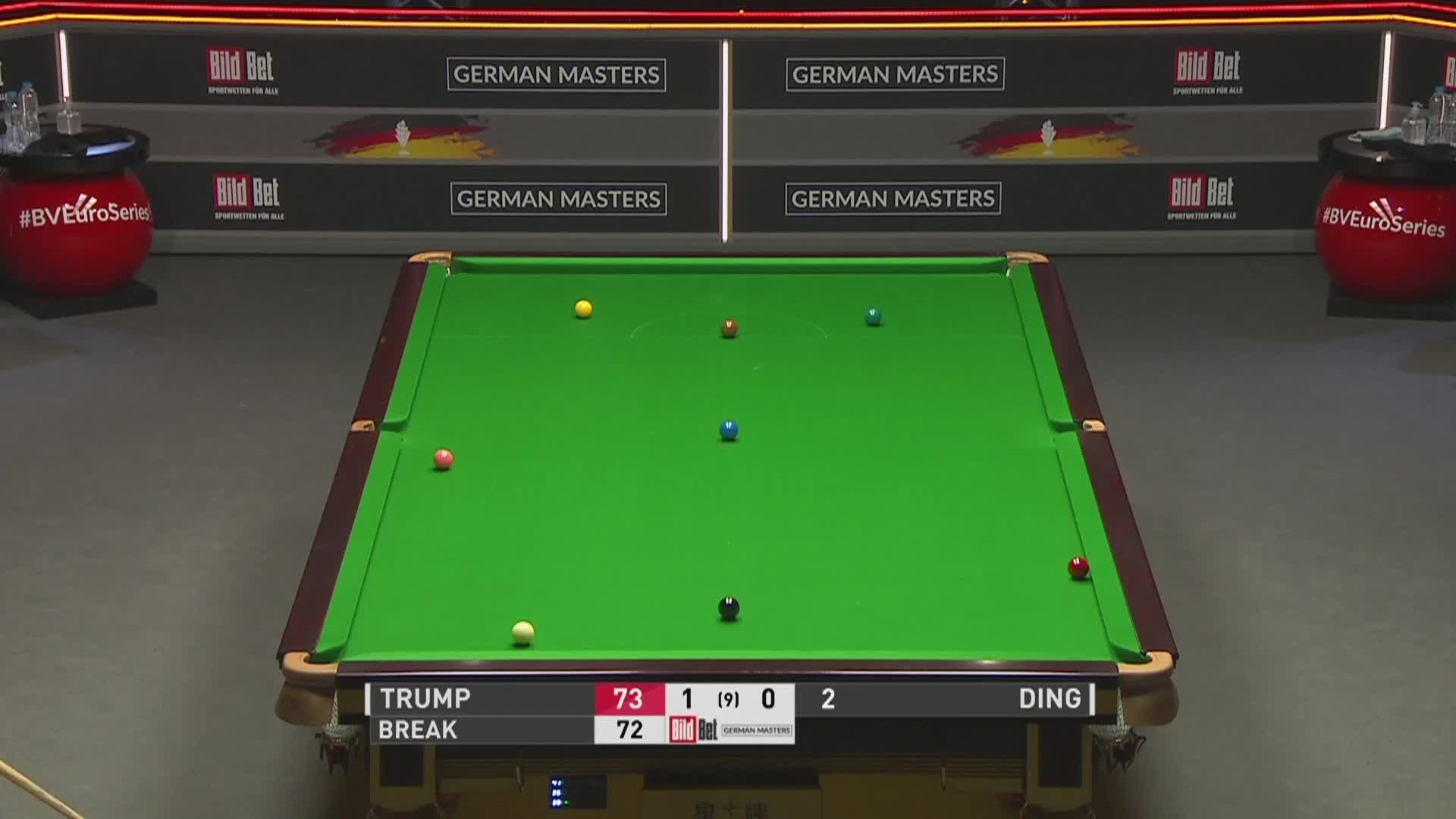 小特德国大师赛最强一杆！低杆右塞（无解说）