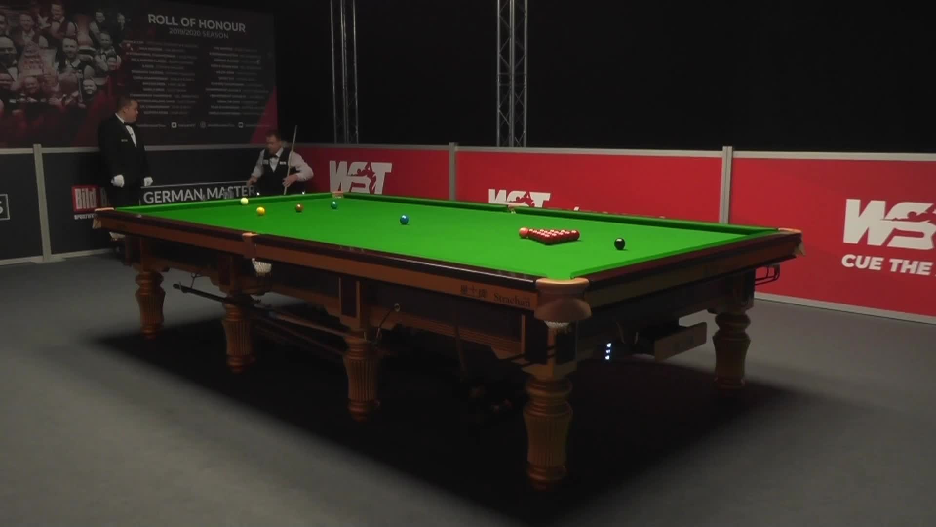 乔丹·布朗  VS  巴里·霍金斯  29日斯诺克德国大师赛 上 清流