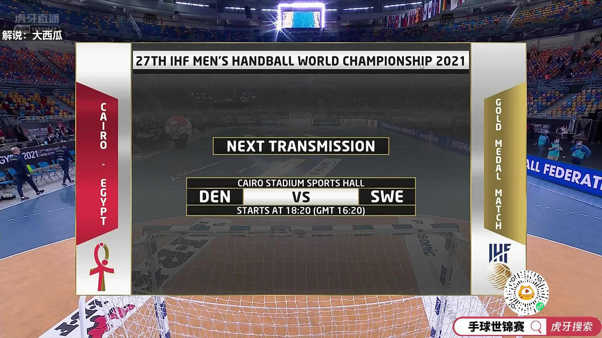 2021男子手球世锦赛0202决赛 丹麦vs瑞典（西瓜解说）