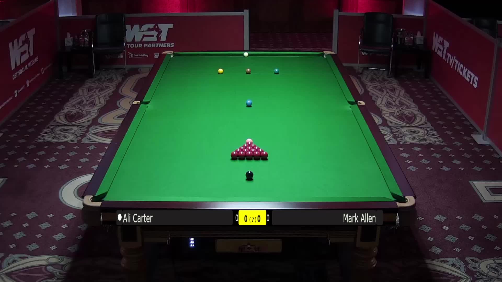 阿里·卡特VS马克·艾伦 2021威尔士公开赛 清流