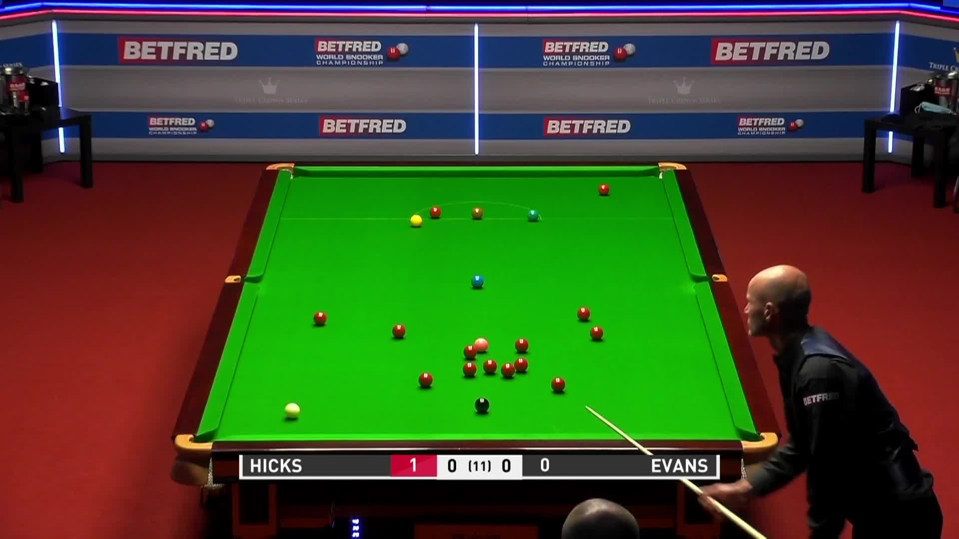 安迪·希克斯VS瑞妮·埃文斯 2021世锦赛资格赛 上半场清流