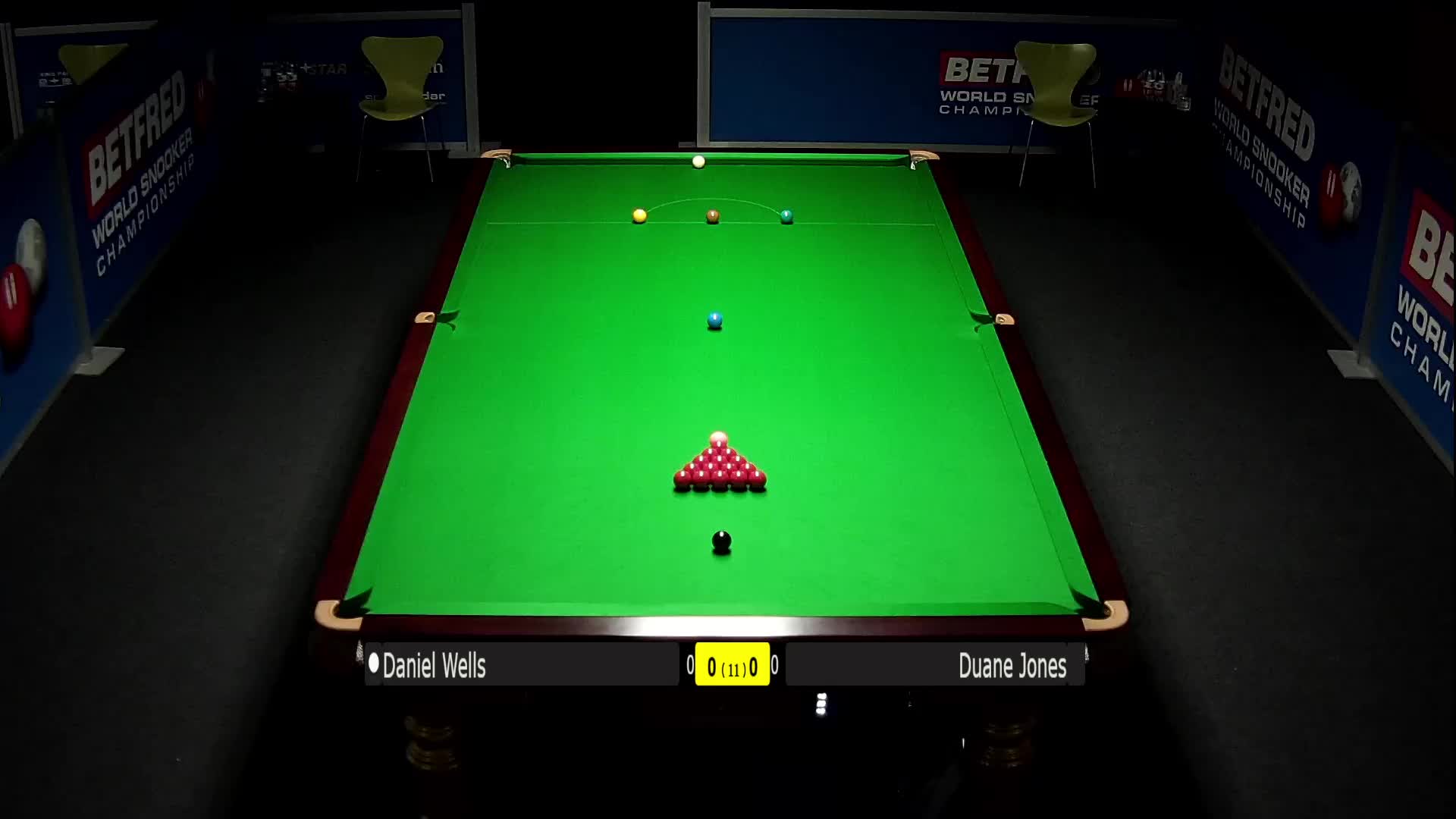 丹尼尔·威尔斯VS杜恩·琼斯 清流 斯诺克世锦赛资格赛上半场	