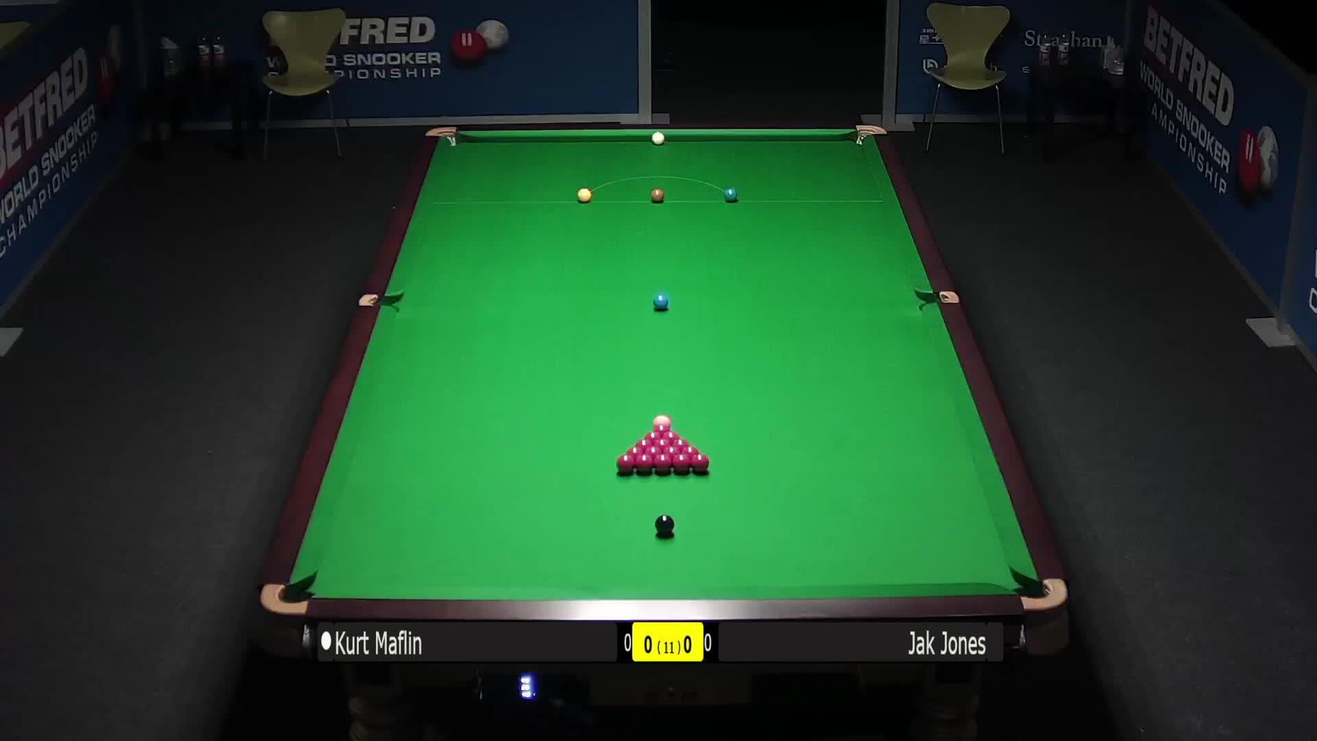 科特·马福林VS杰克·琼斯	斯诺克世锦赛资格赛上半场