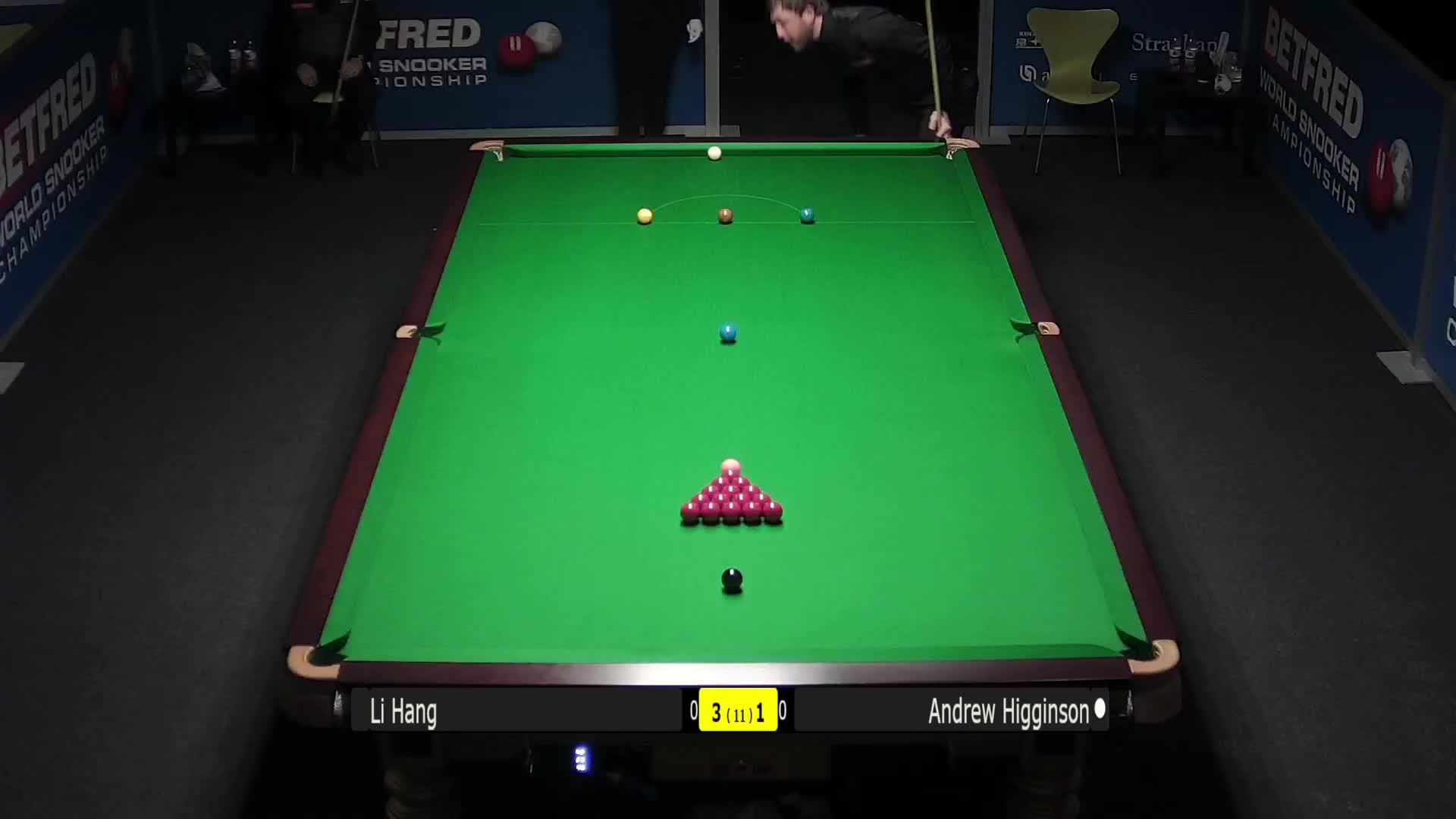 李行VS安德鲁·希金森 清流 斯诺克世锦赛资格赛下半场