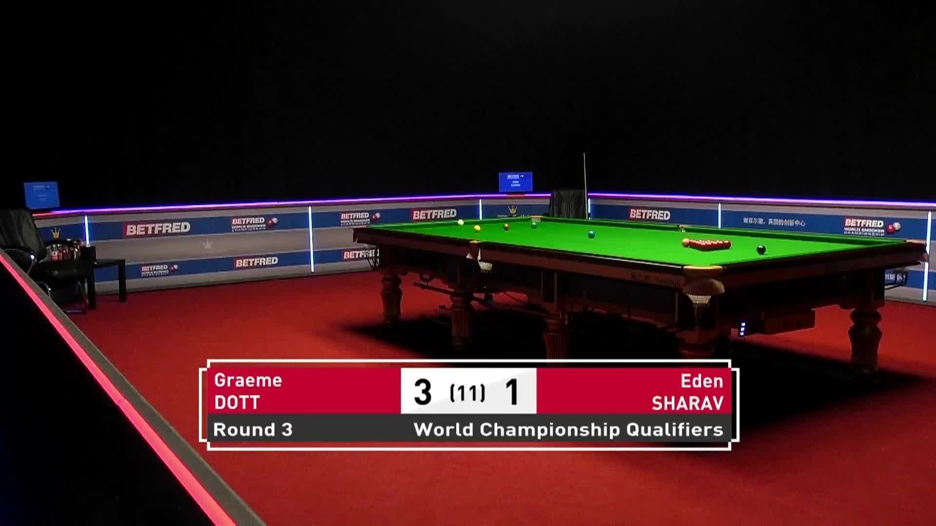 格雷姆·多特VS艾登·沙拉夫 清流	斯诺克世锦赛资格赛下半场