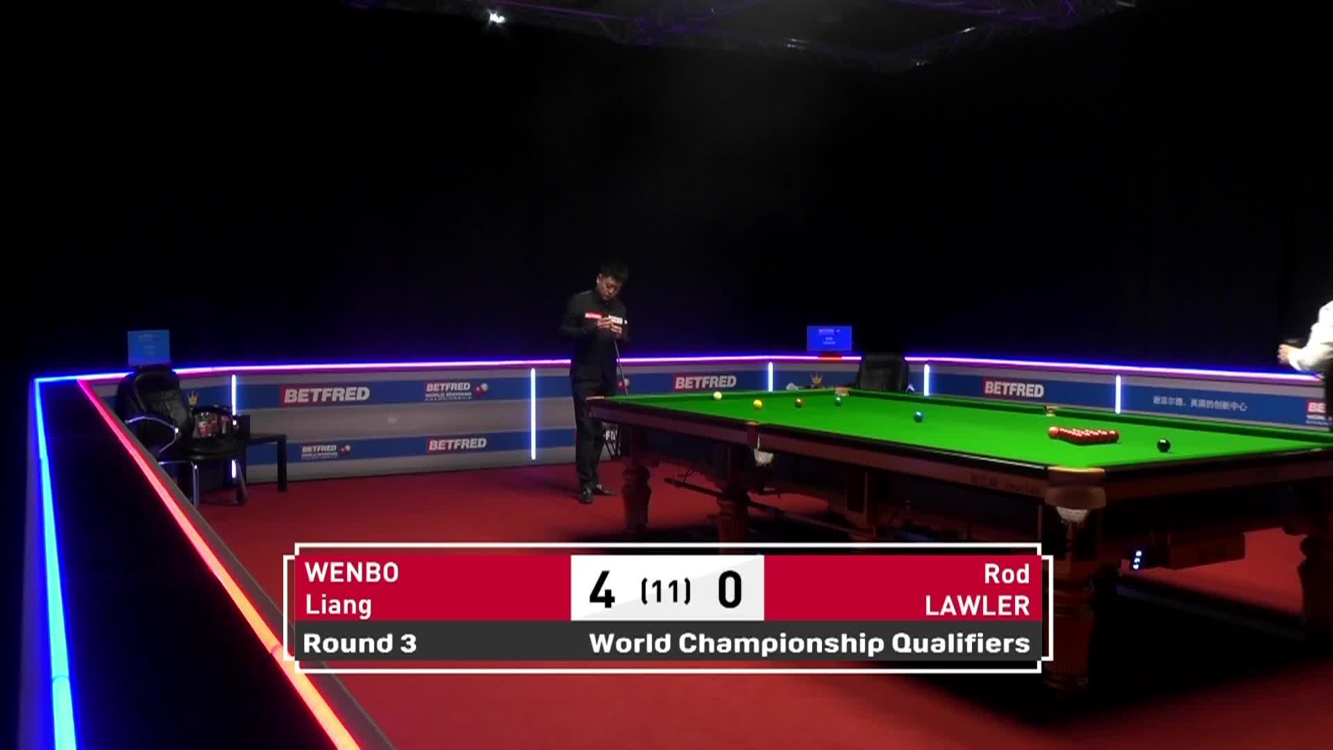 梁文博VS罗德·劳勒 清流 斯诺克世锦赛资格赛下半场