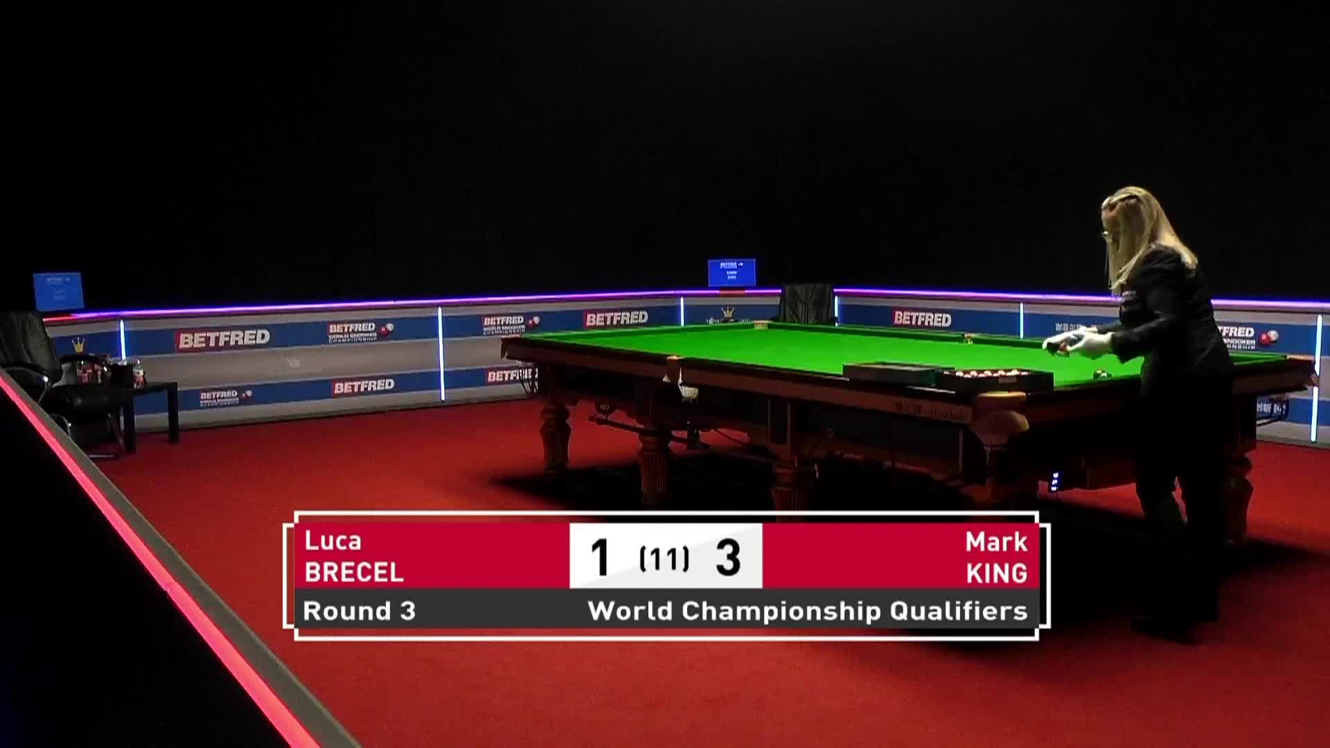 卢卡·布雷切尔vs马克·金清流世锦赛资格赛下半场