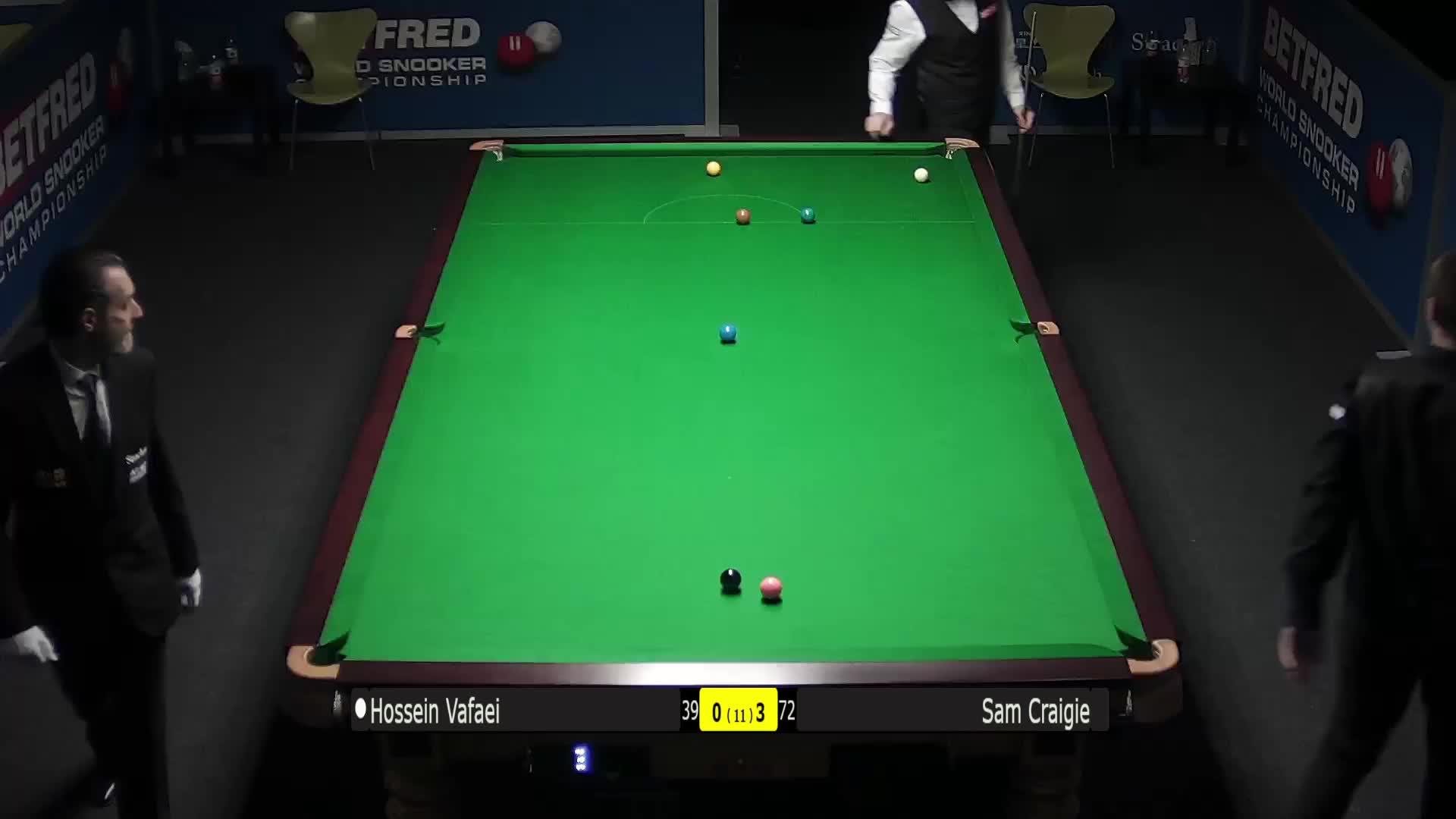 侯赛因·瓦菲VS	山姆·克雷吉  清流	世锦赛资格赛下半场