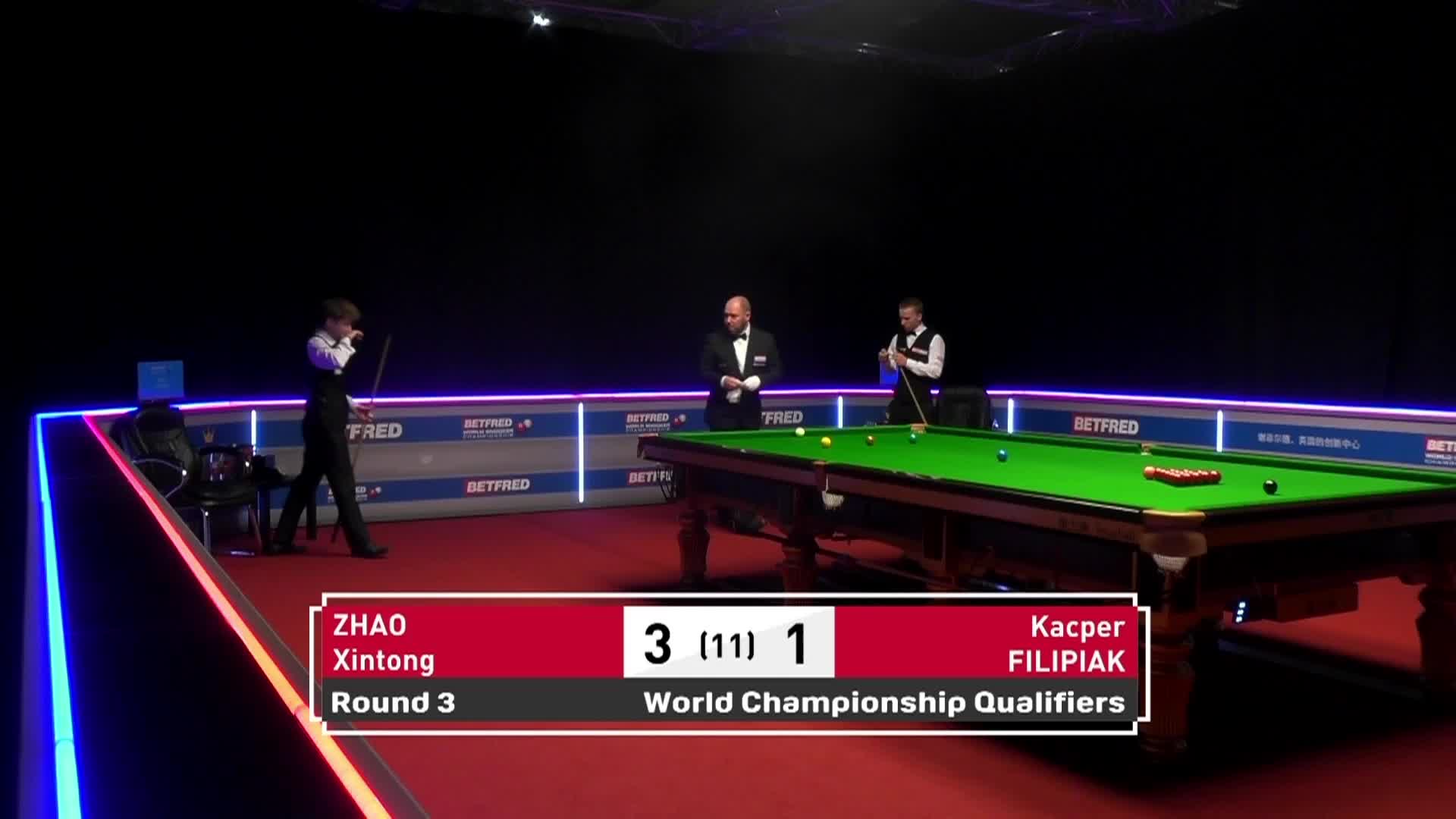 赵心童	VS卡斯帕尔·菲利帕克	清流	世锦赛资格赛下半场