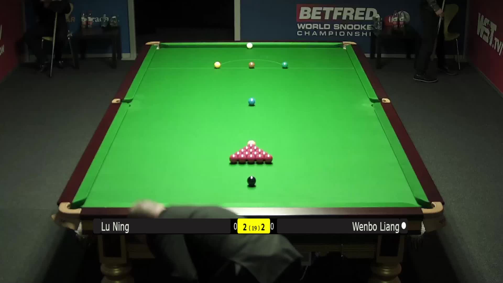 鲁宁vs梁文博清流世锦赛资格赛第一阶段下半场