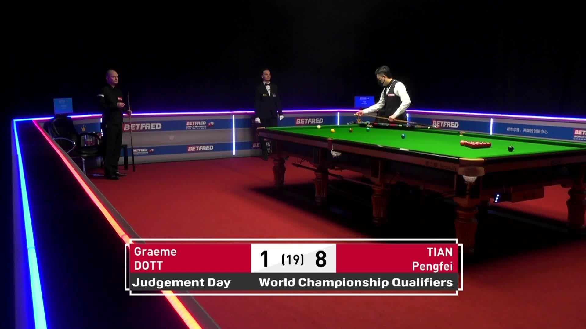 格雷姆·多特VS田鹏飞	清流 世锦赛资格赛第二阶段上半场