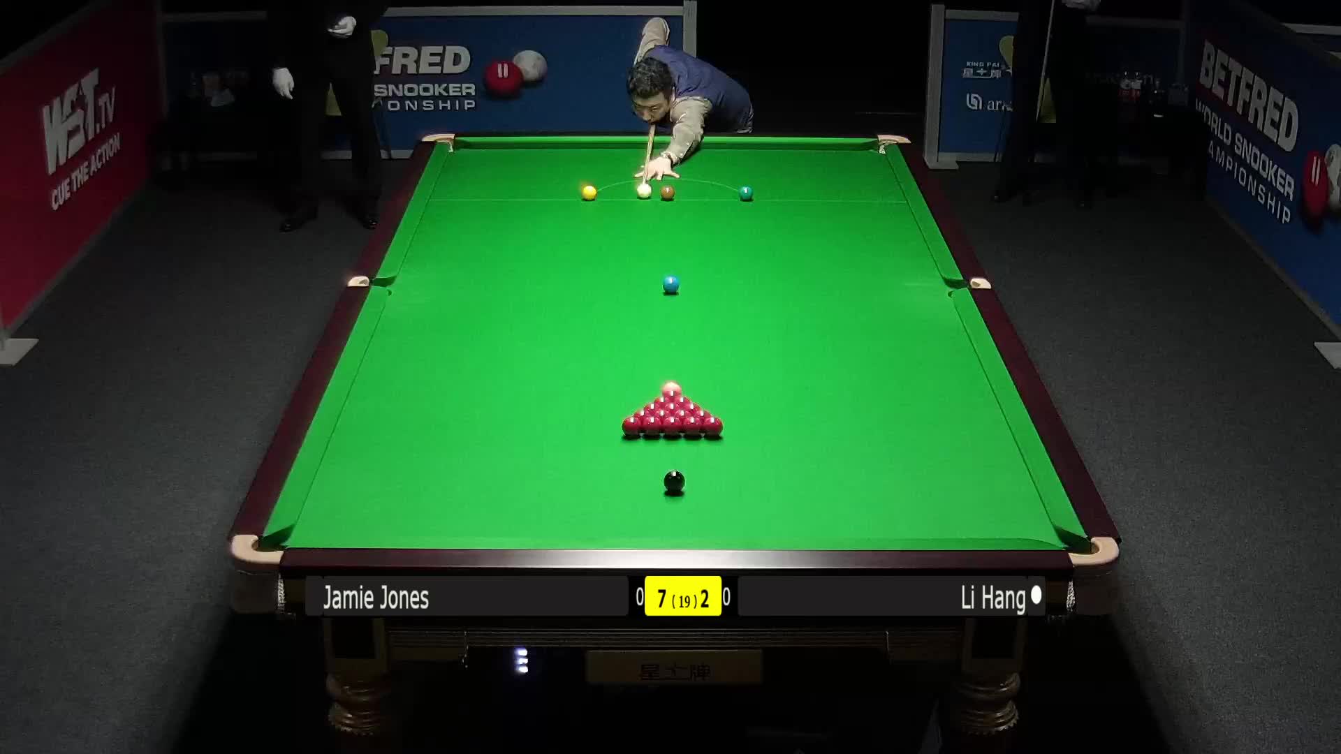 詹姆·琼斯VS李行 清流	世锦赛资格赛第二阶段上半场