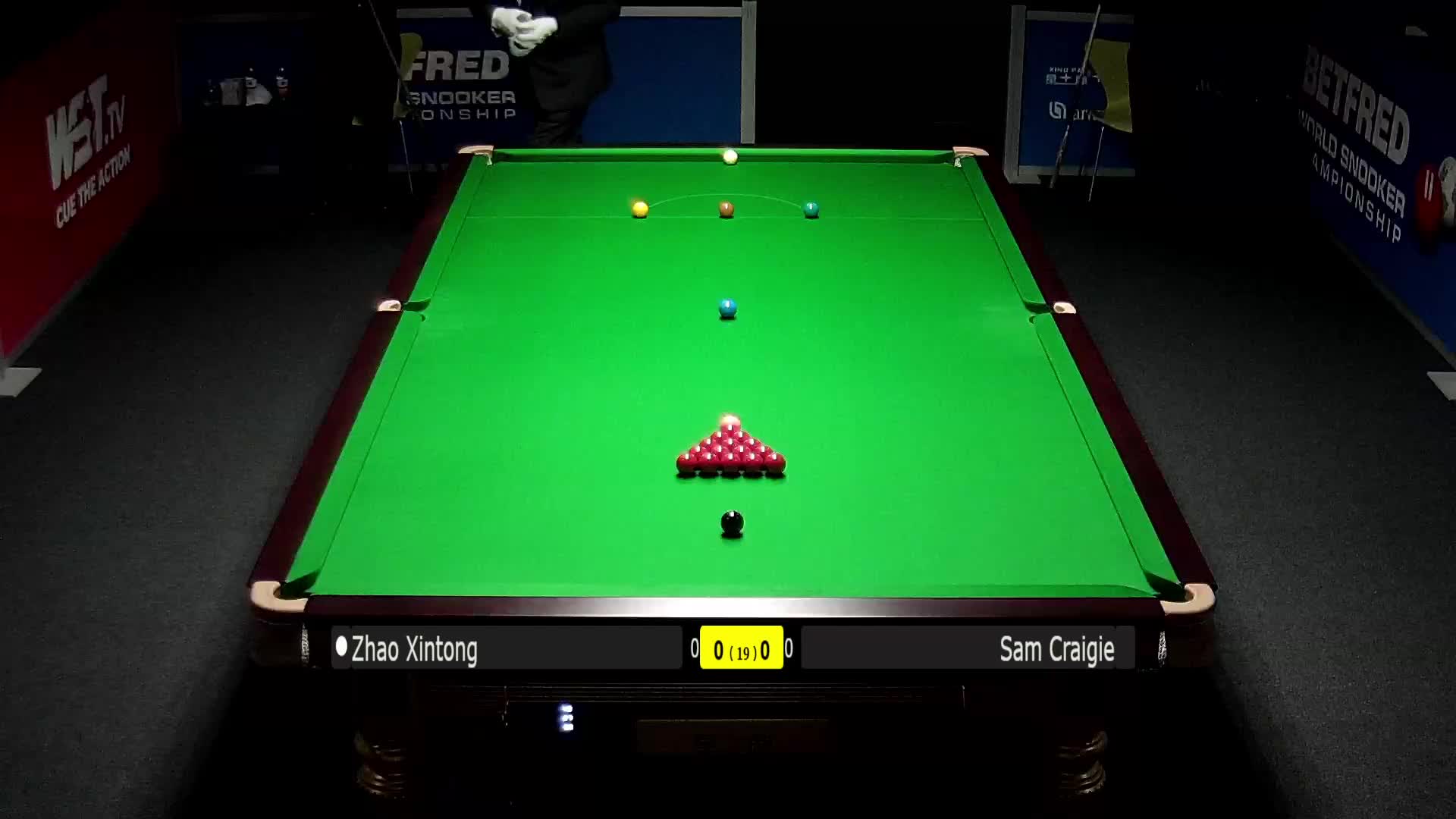 赵心童vs山姆·克雷吉清流世锦赛资格赛第一阶段上半场