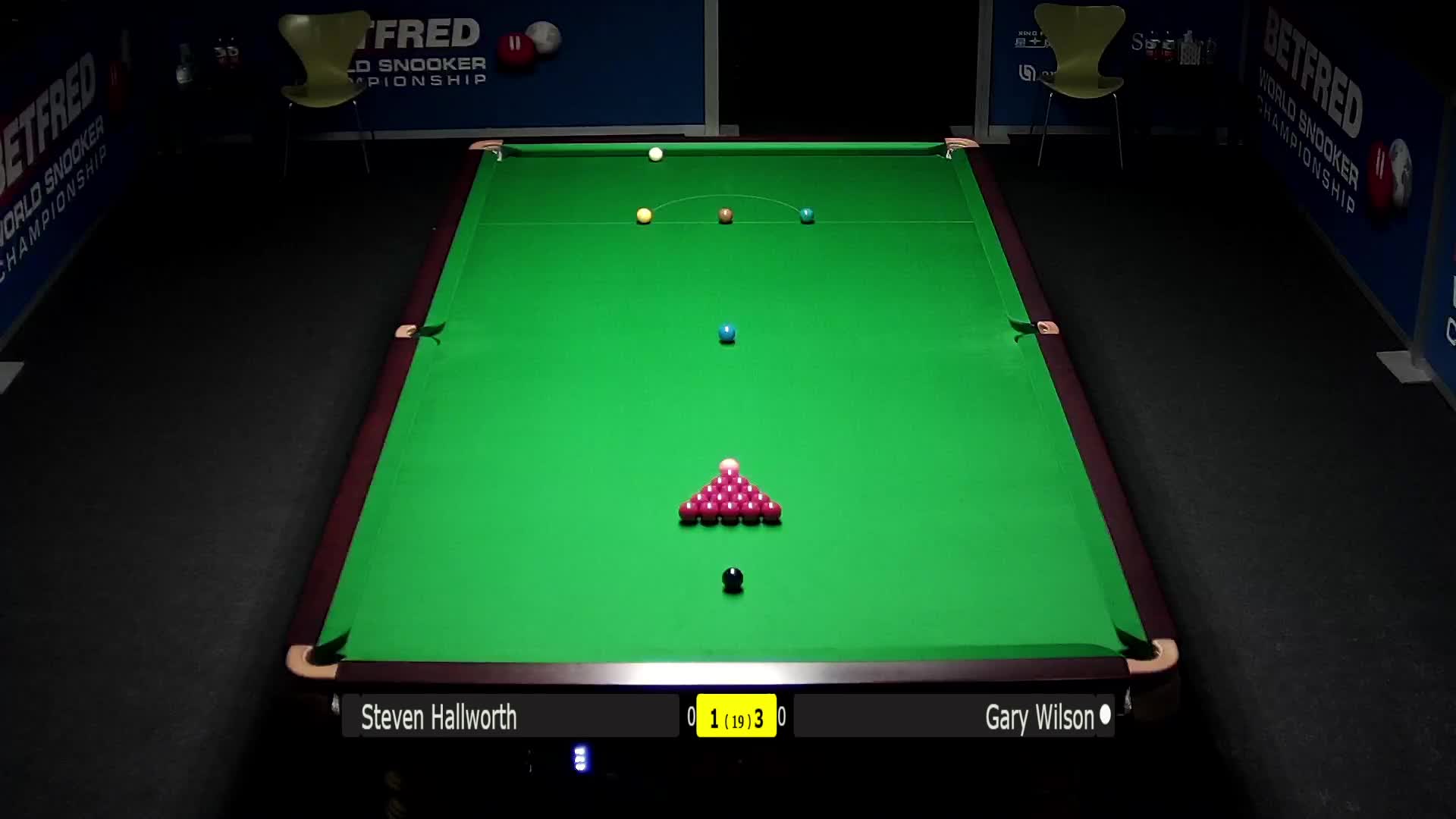 史蒂文·霍尔沃斯vs 加里·威尔逊清流世锦赛资格赛第一阶段下半场