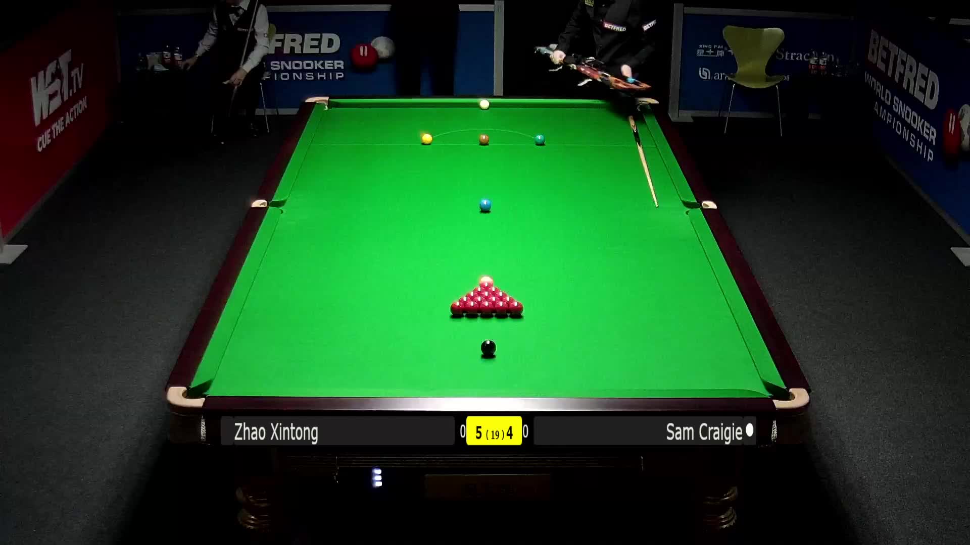 赵心童VS山姆·克雷吉 清流 世锦赛资格赛第二阶段上半场