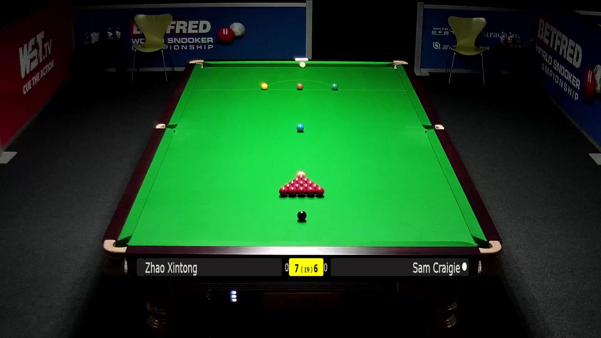 赵心童VS山姆·克雷吉 清流 世锦赛资格赛第二阶段下半场