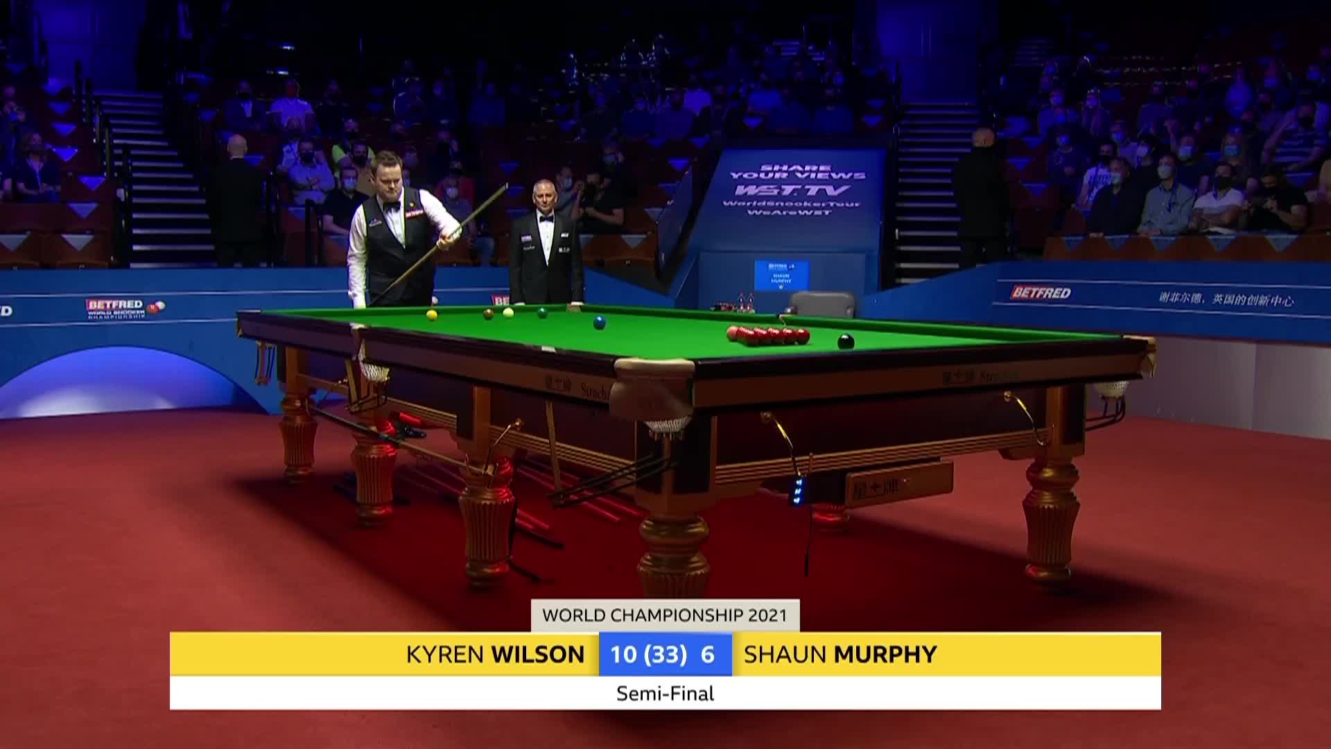 凯伦·威尔逊vs肖恩·墨菲   斯诺克世锦赛半决赛 第三场上半场 清流