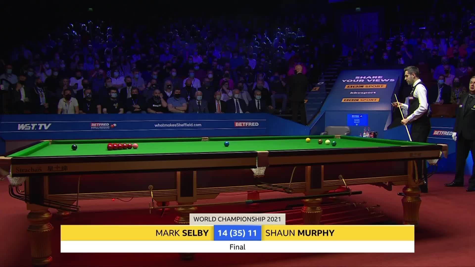 塞尔比vs肖恩·墨菲 斯诺克世锦赛总决赛 第四场上半场  清流