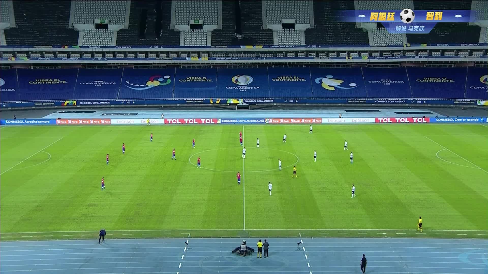 阿根廷 vs 智利2021美洲杯 上半场