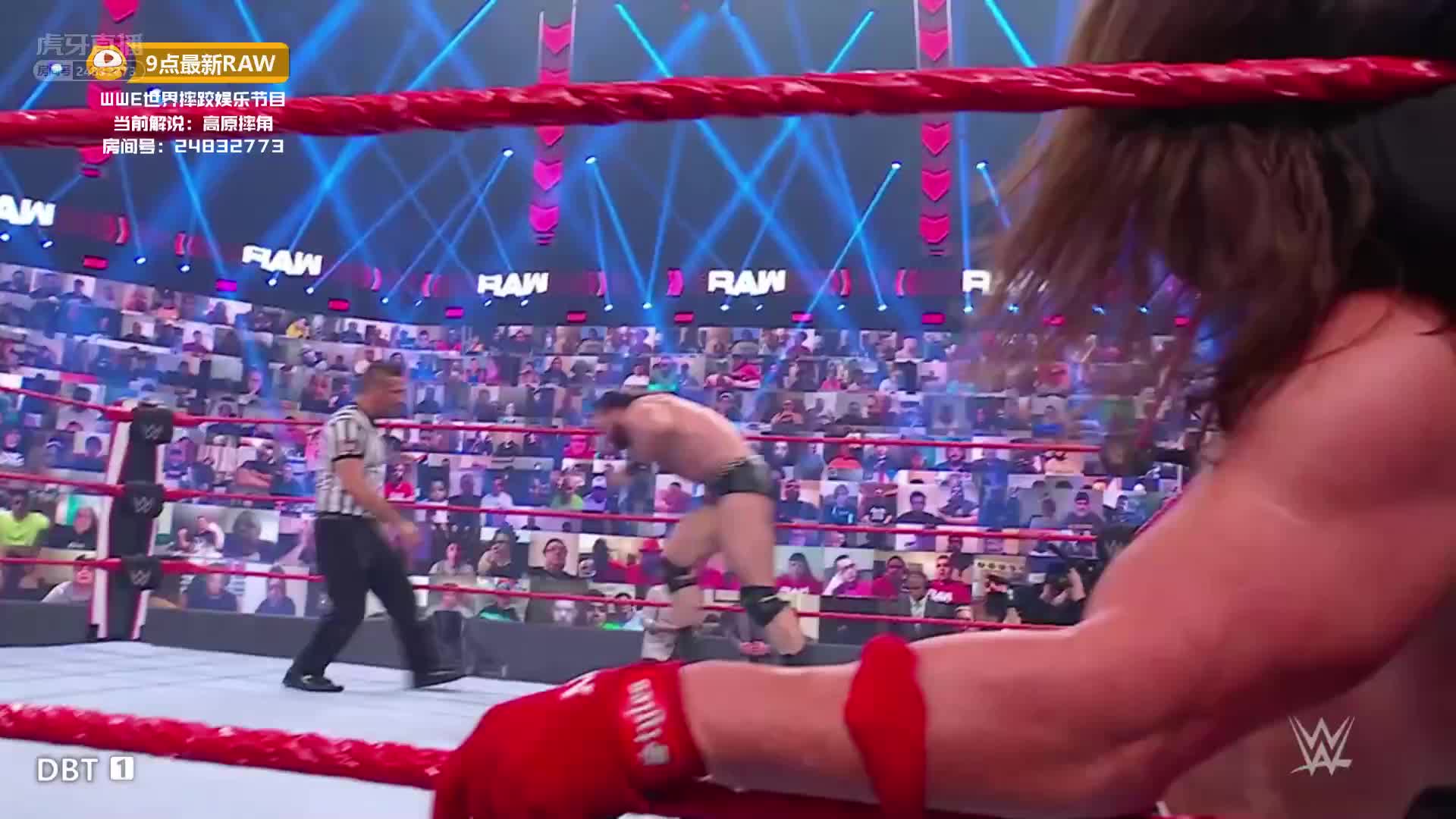 光脚哥捆着绷带登场 一记精彩RKO！德鲁直接捡漏！