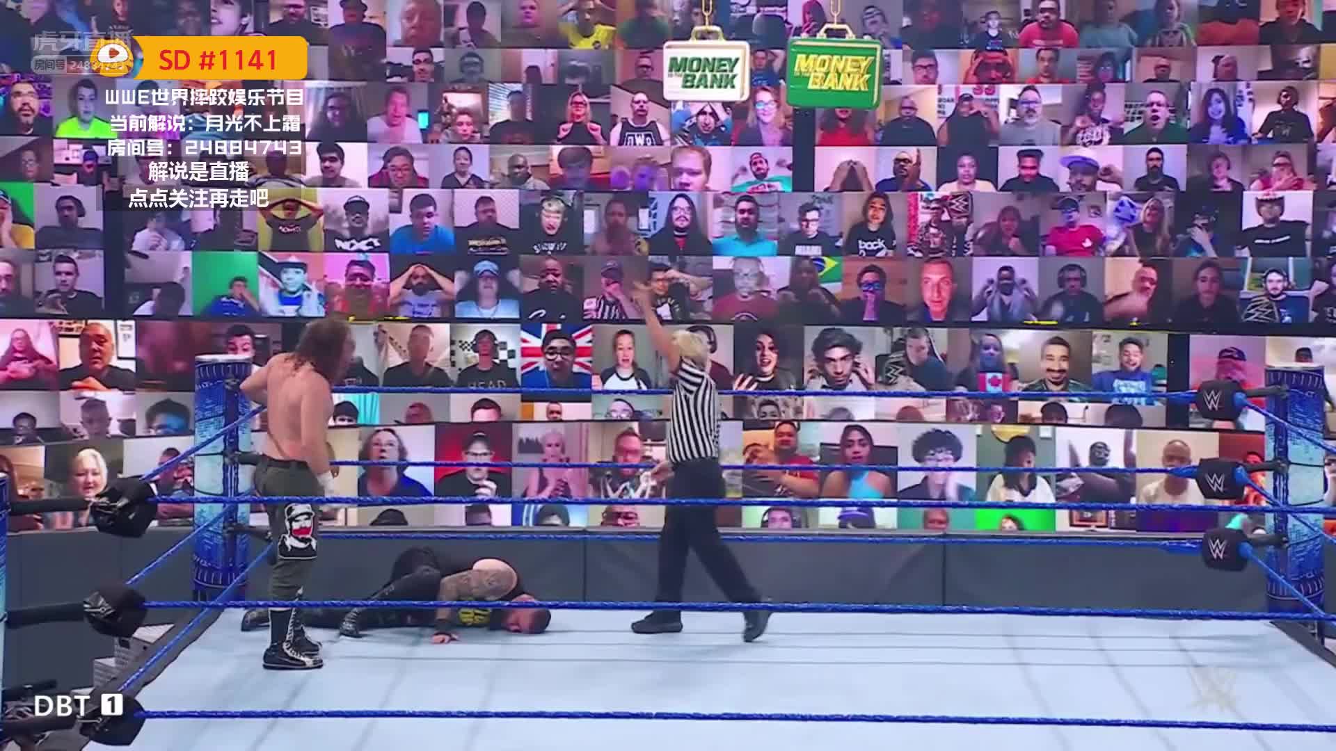 ko被膝击直直倒下擂台 台下反击成功！