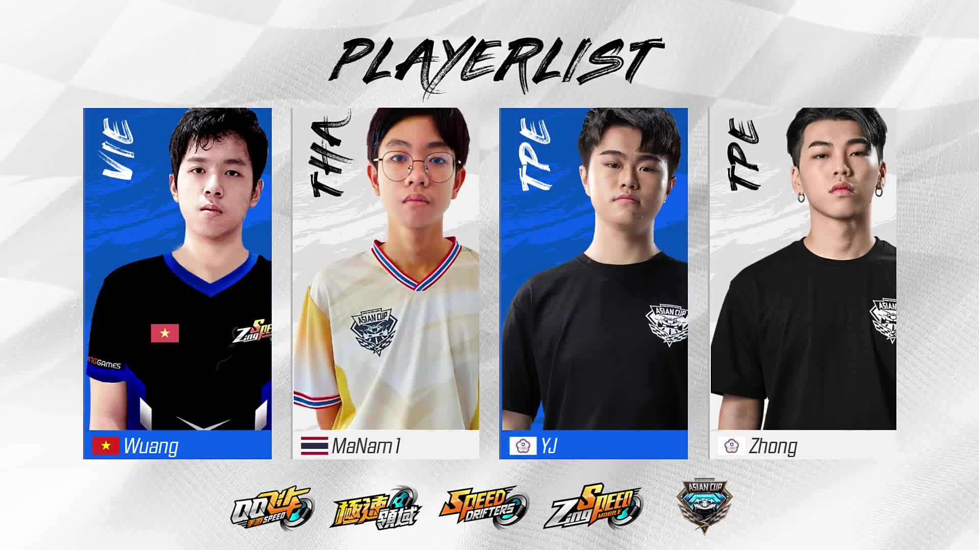 YJ Zhong Wuang MaNam1 QQ飞车手游亚洲杯DAY2第六场