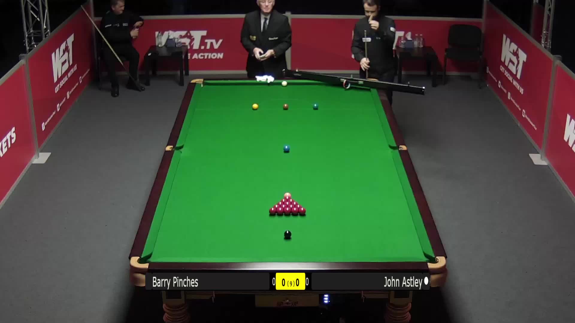 巴里·平奇斯VS约翰·阿斯特里 2021斯诺克德国大师赛资格赛  清流