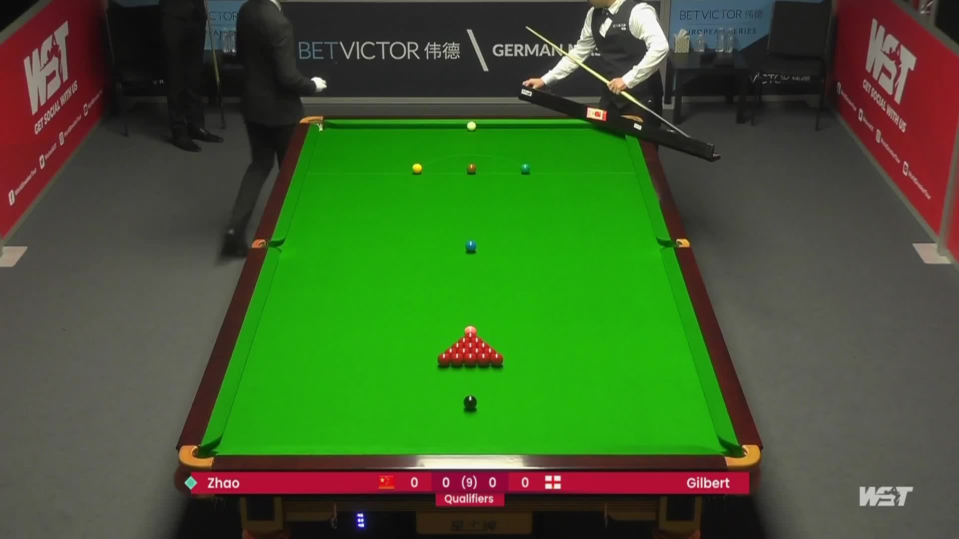 大卫·吉尔伯特VS赵剑波 2021斯诺克德国大师赛资格赛 清流 