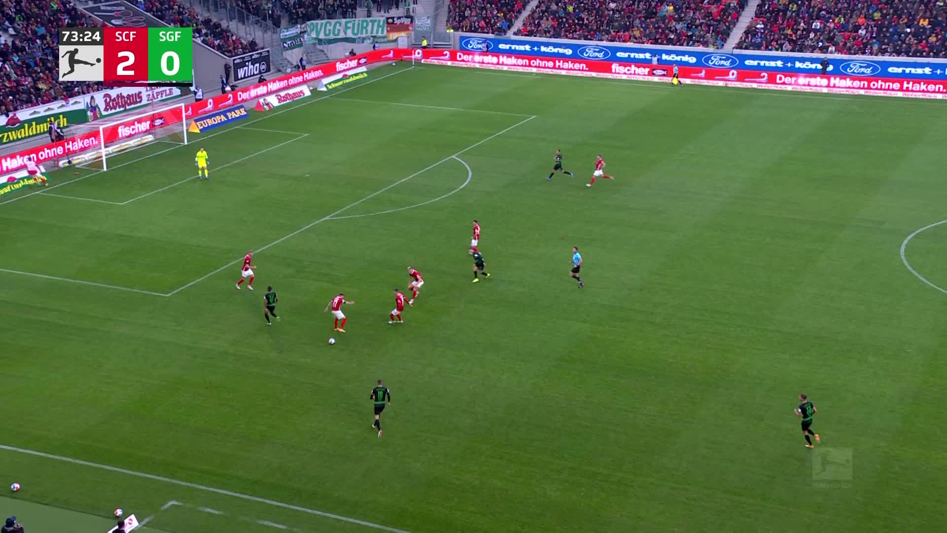 扳回一球！莱维林门前包抄破门