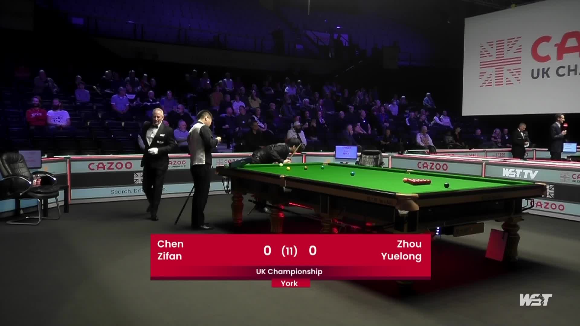 周跃龙	V陈子凡  2021斯诺克英锦赛  清流