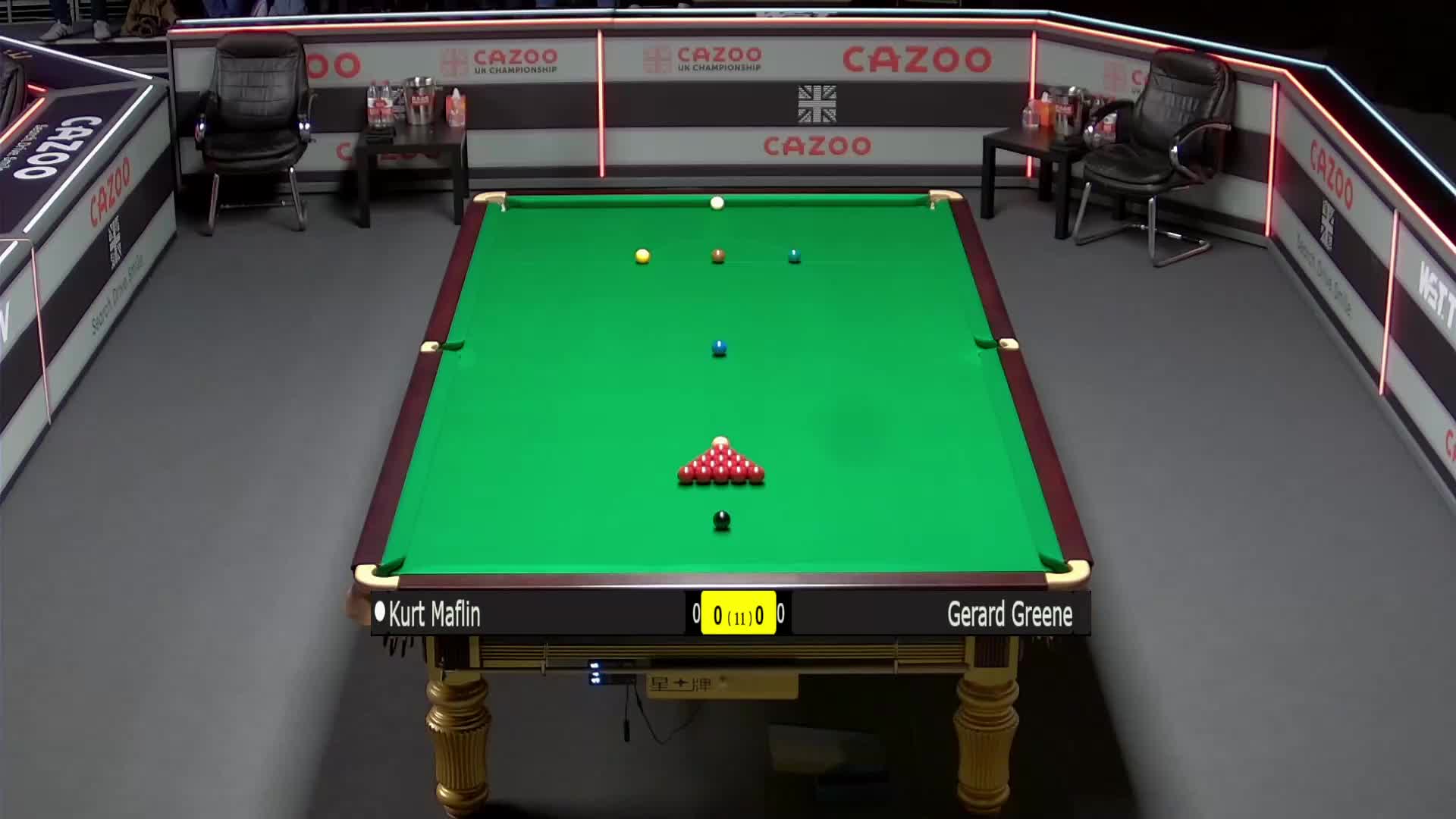 科特·马福林V杰拉德·格林 2021斯诺克英锦赛   清流