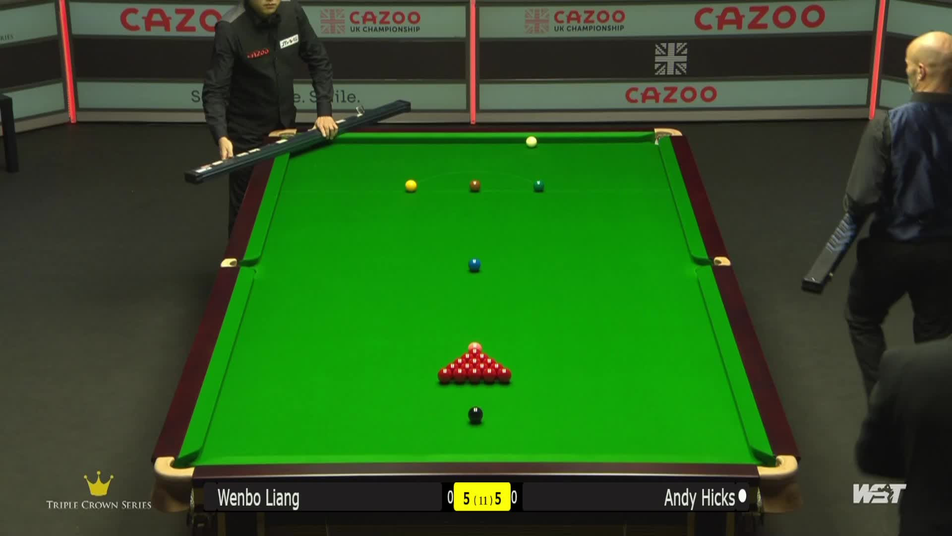 梁文博  VS 安迪·希克斯 2021斯诺克英锦赛   清流-下