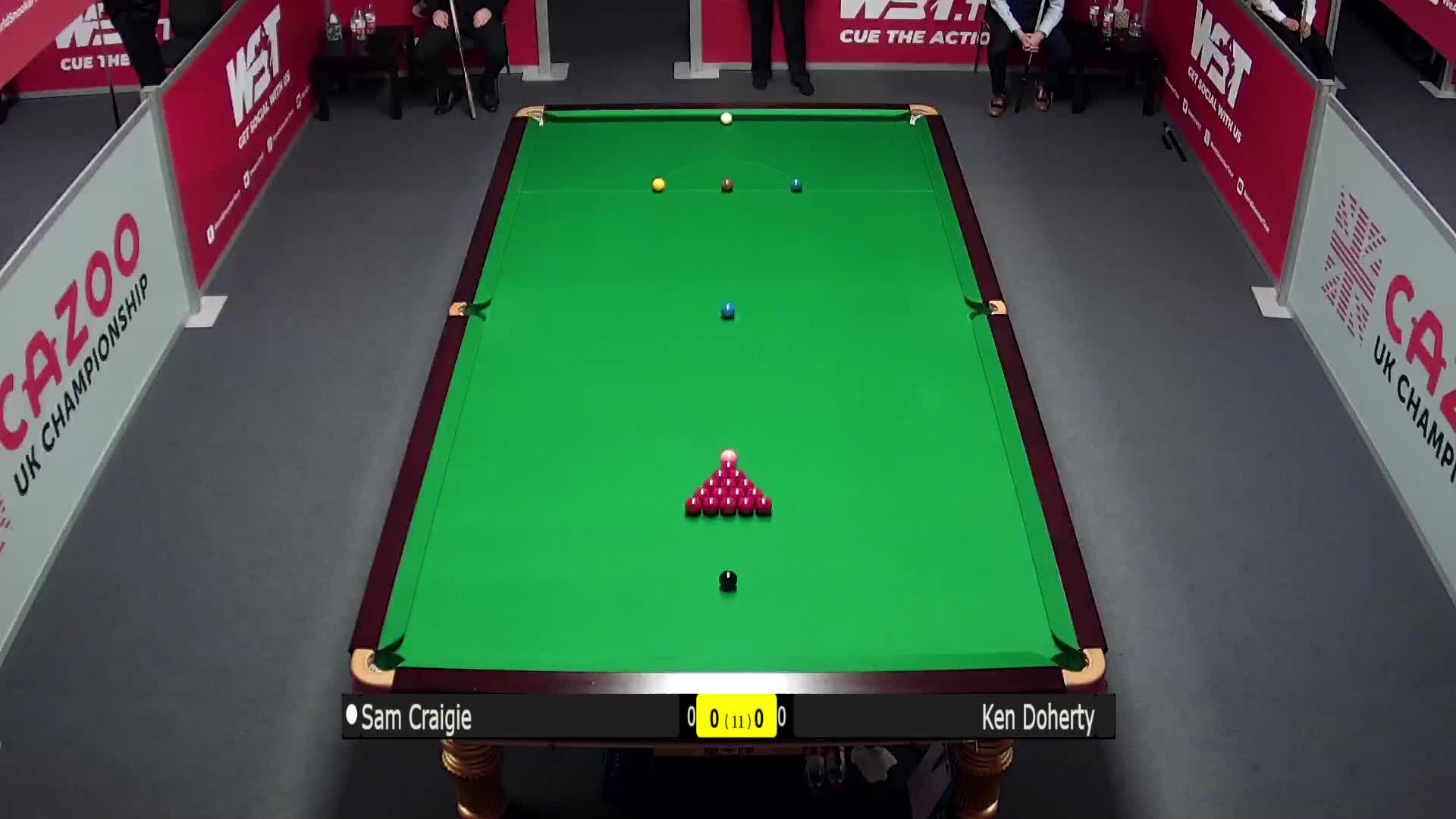 山姆·克雷吉 VS 肯·达赫迪   2021斯诺克英锦赛   清流