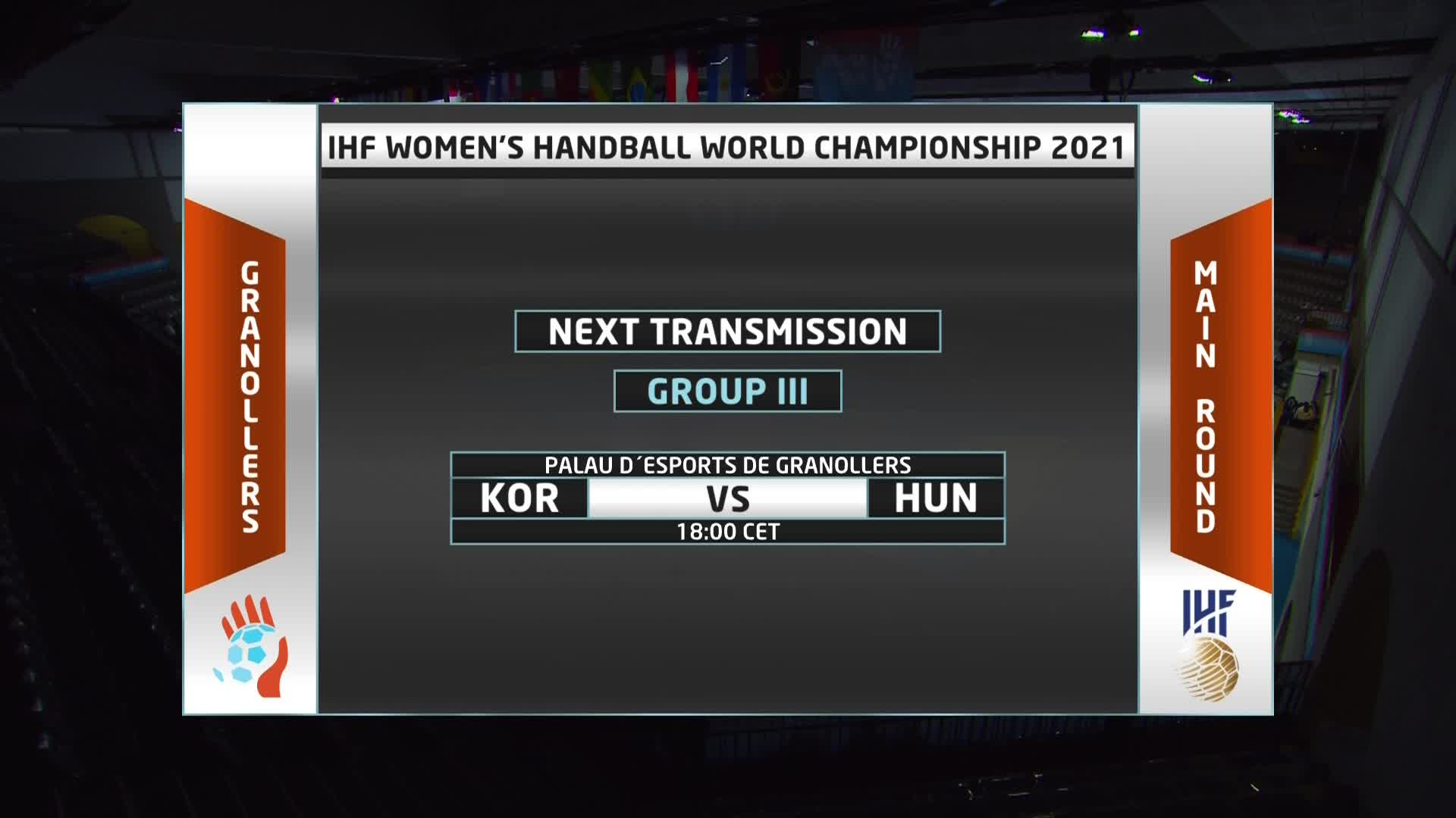   韩国V匈牙利 2021年IHF女子手球世界锦标赛 