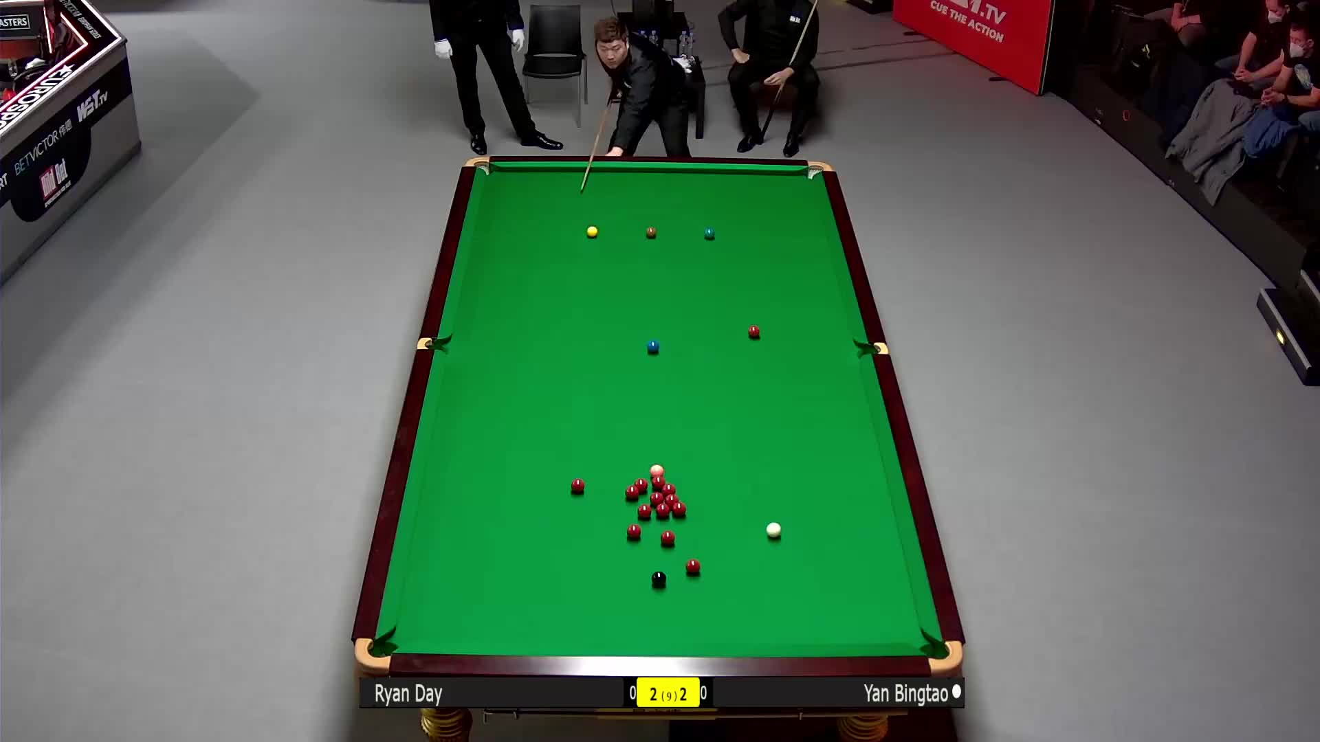 瑞恩·戴VS颜丙涛 2022德国大师赛 李金教练解说-下