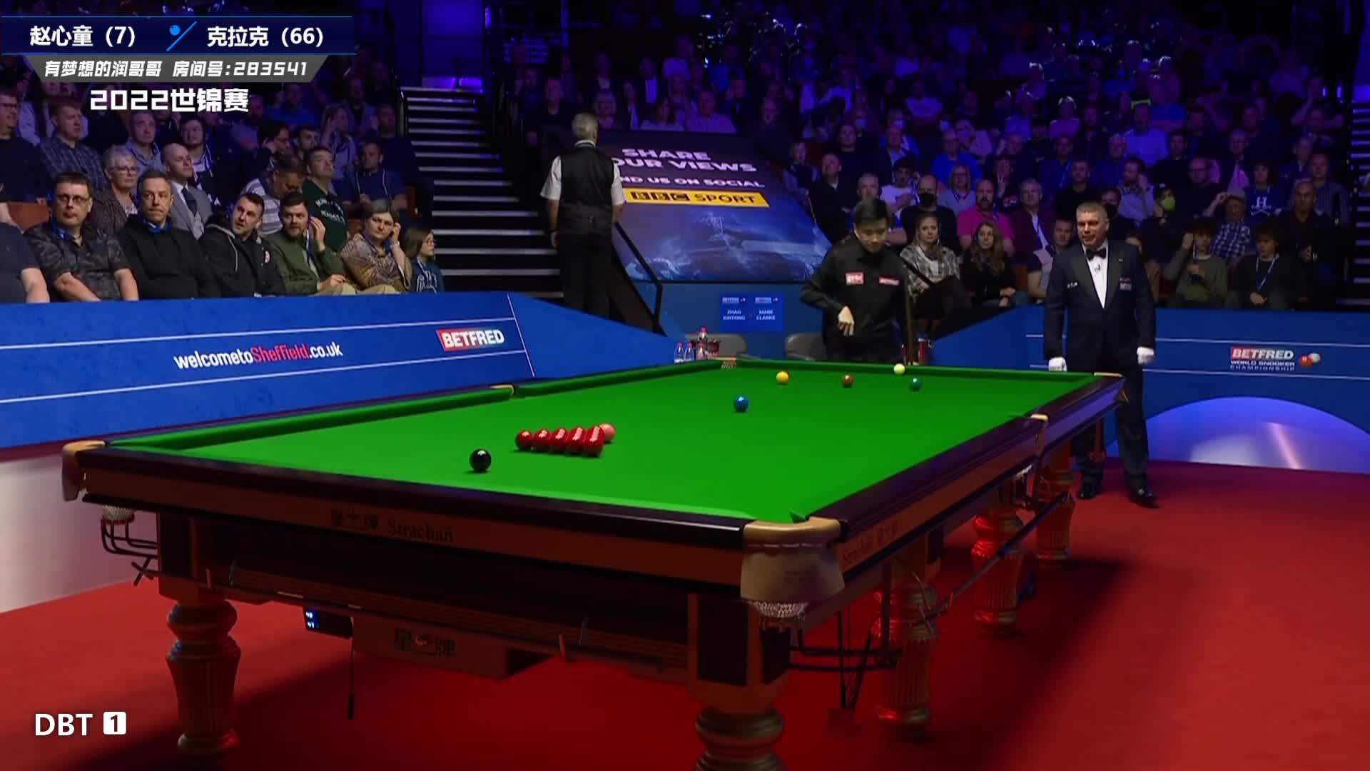 赵心童  VS  詹姆·克拉克 2022世锦赛 第二阶段 润哥