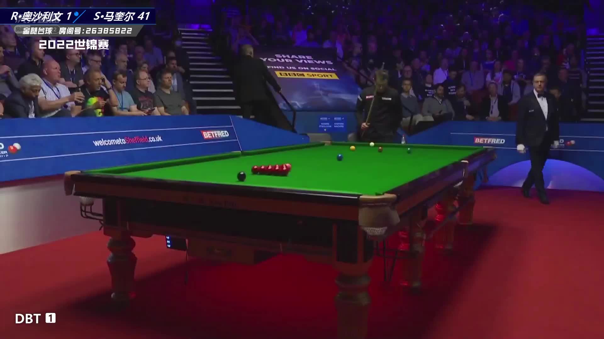 罗尼·奥沙利文VS斯蒂芬·马奎尔  2022世锦赛第三轮 第一阶段-下 金腿